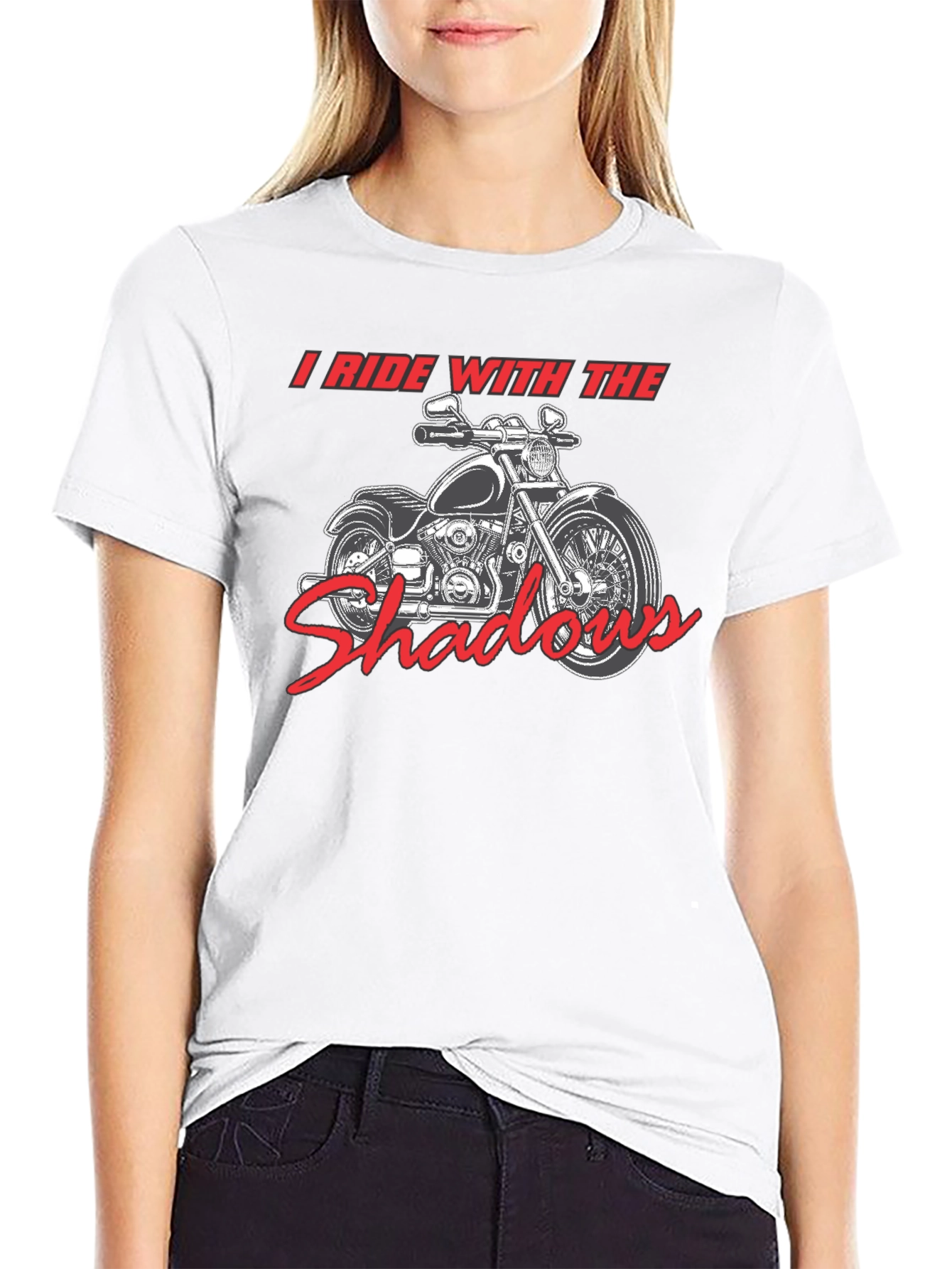 I Ride With The Shadows Motorcycle Graphic T-Shirt