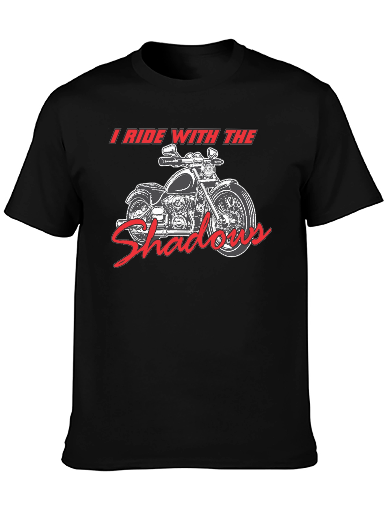 I Ride With The Shadows Motorcycle Graphic T-Shirt