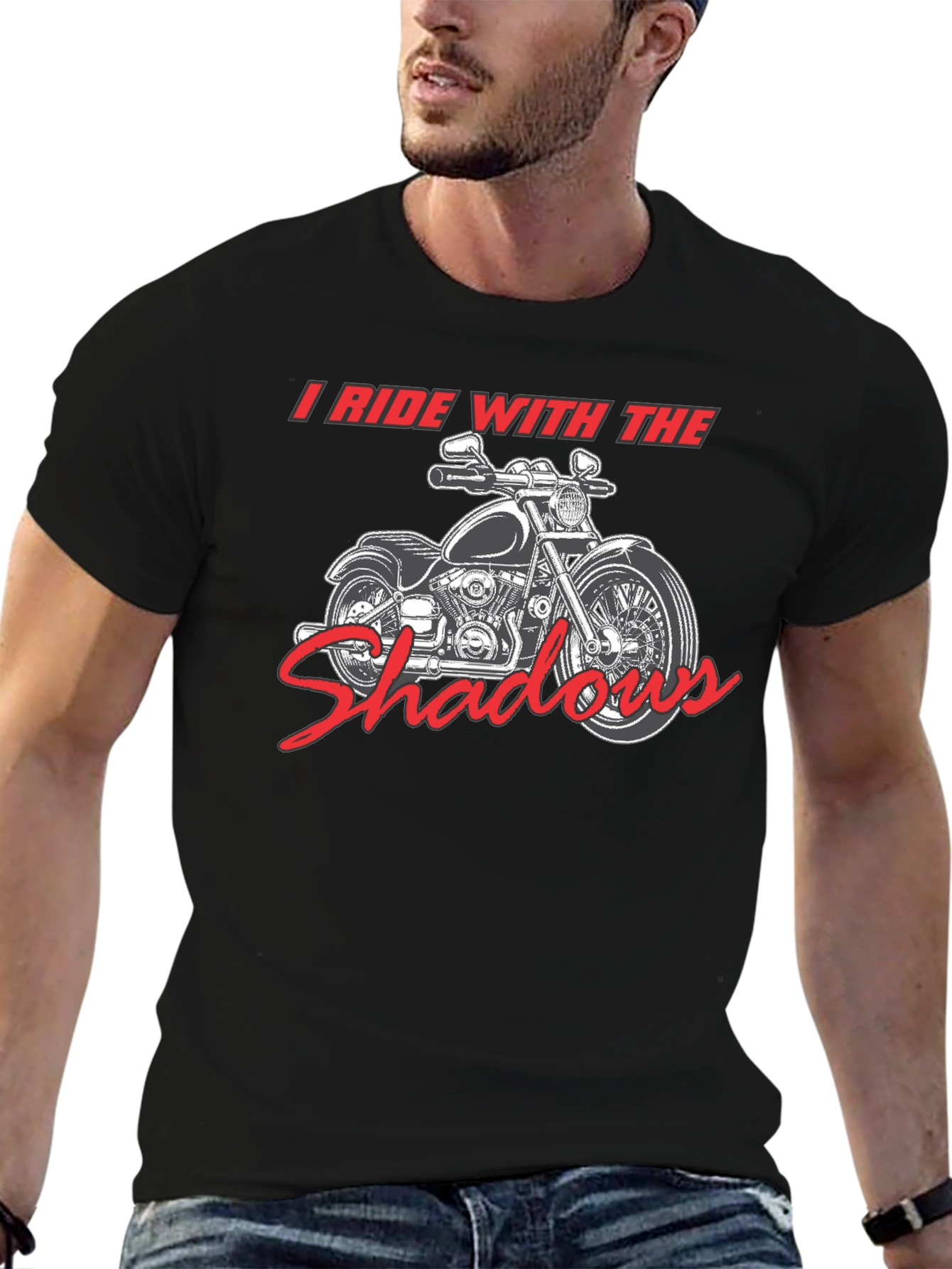 I Ride With The Shadows Motorcycle Graphic T-Shirt