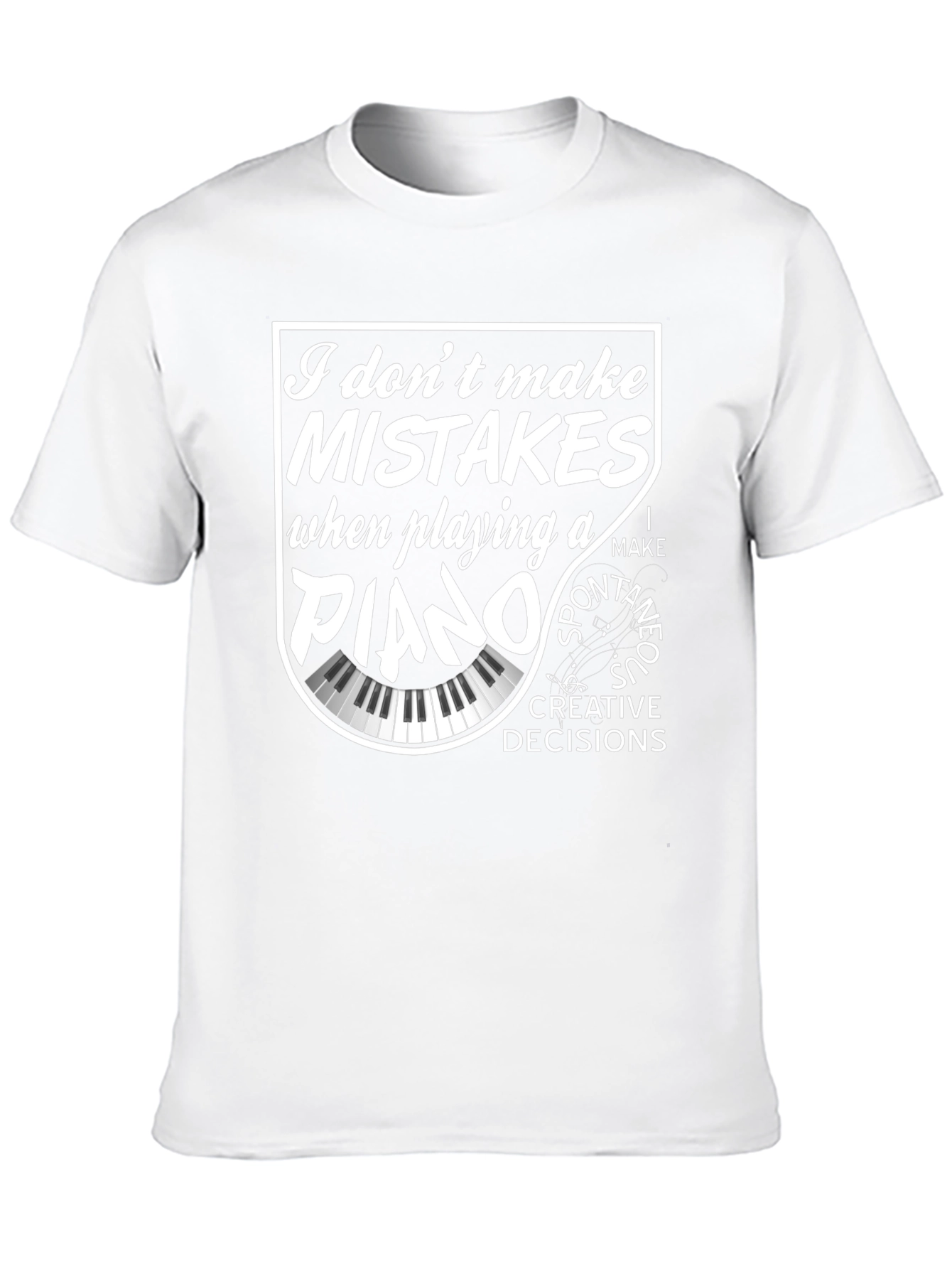 Piano Player Black T-Shirt - Creative Decisions