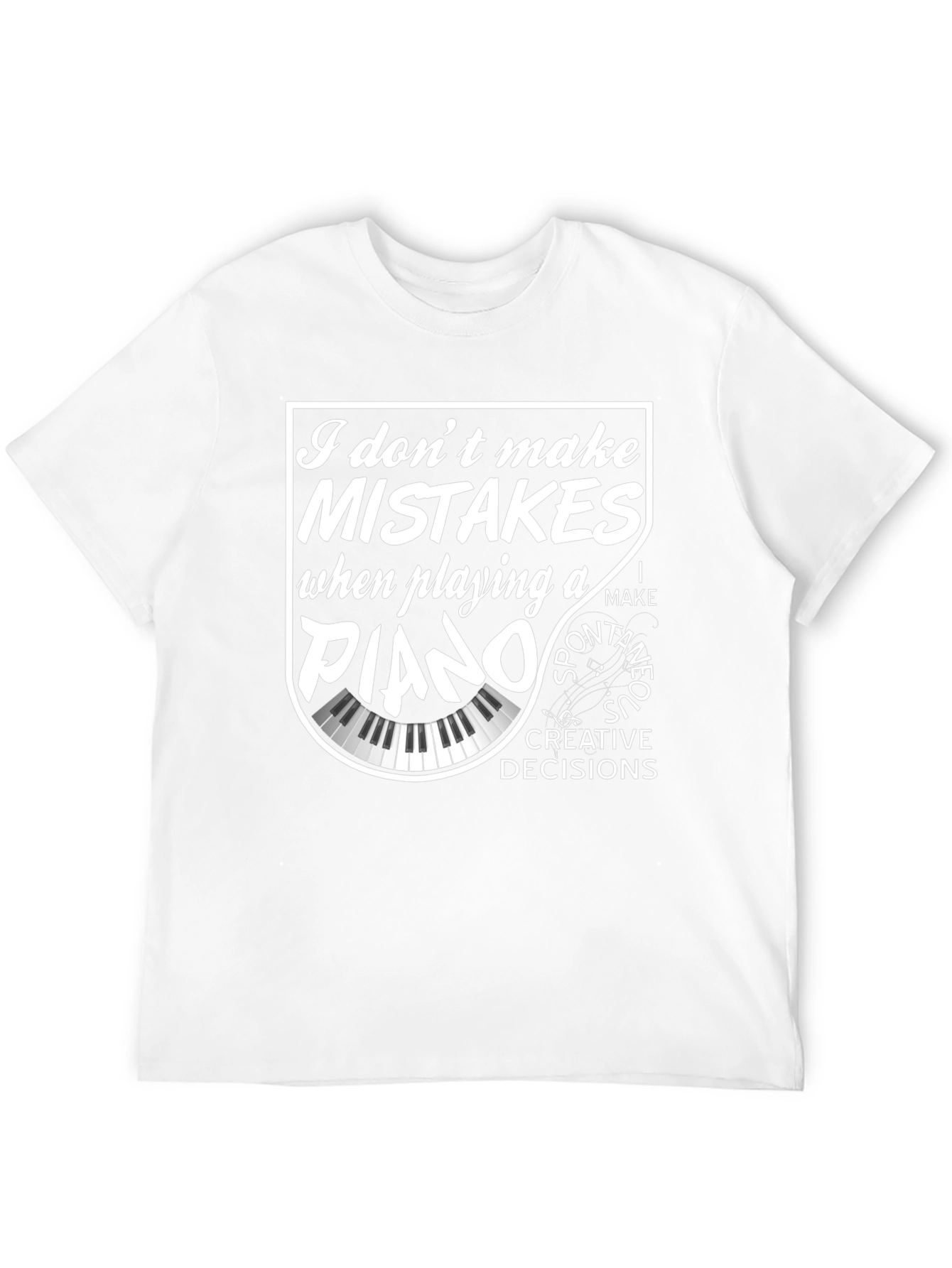Piano Player Black T-Shirt - Creative Decisions