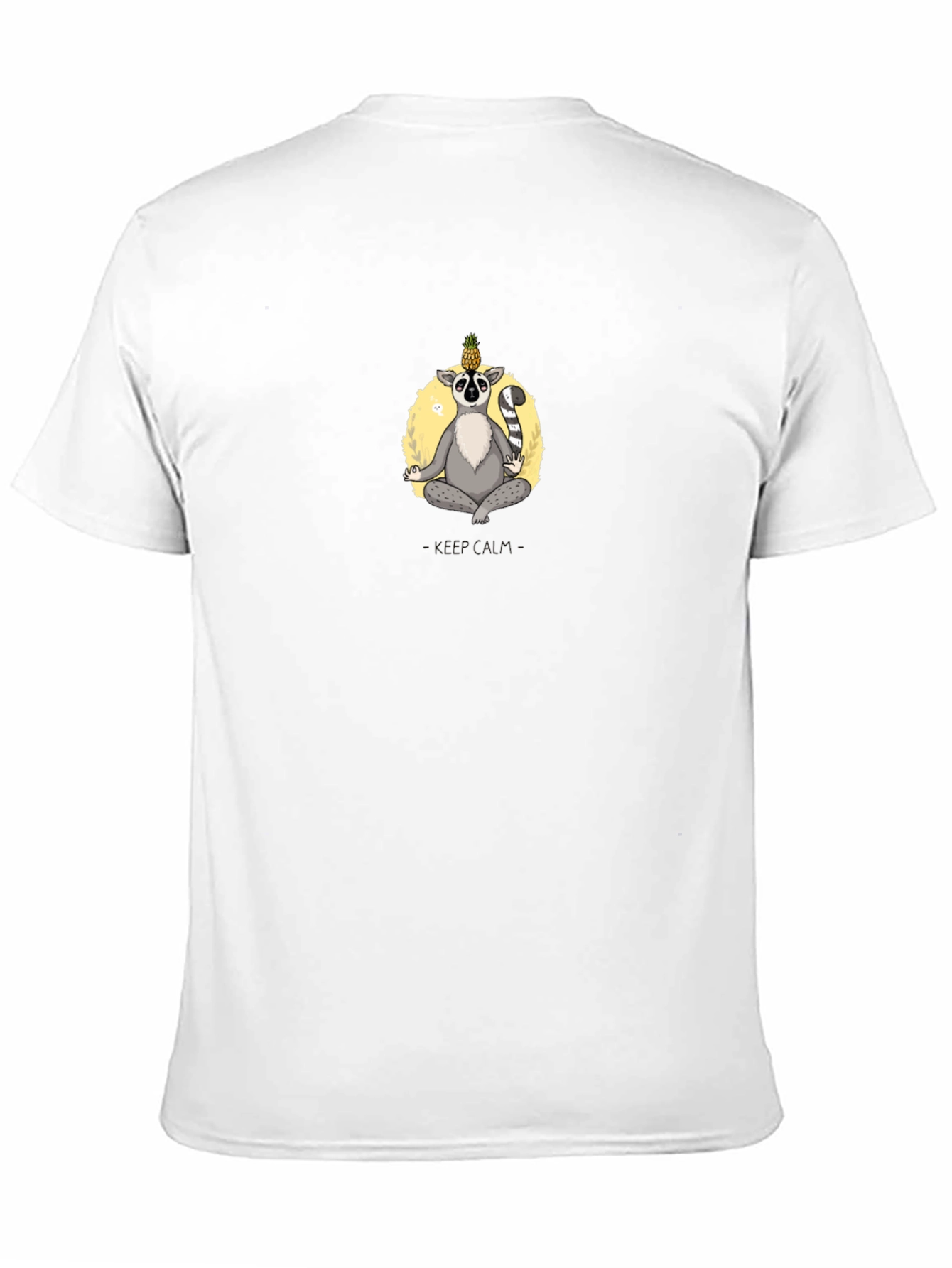 Zen Lemur Black T-Shirt: Meditating Animal Graphic Tee