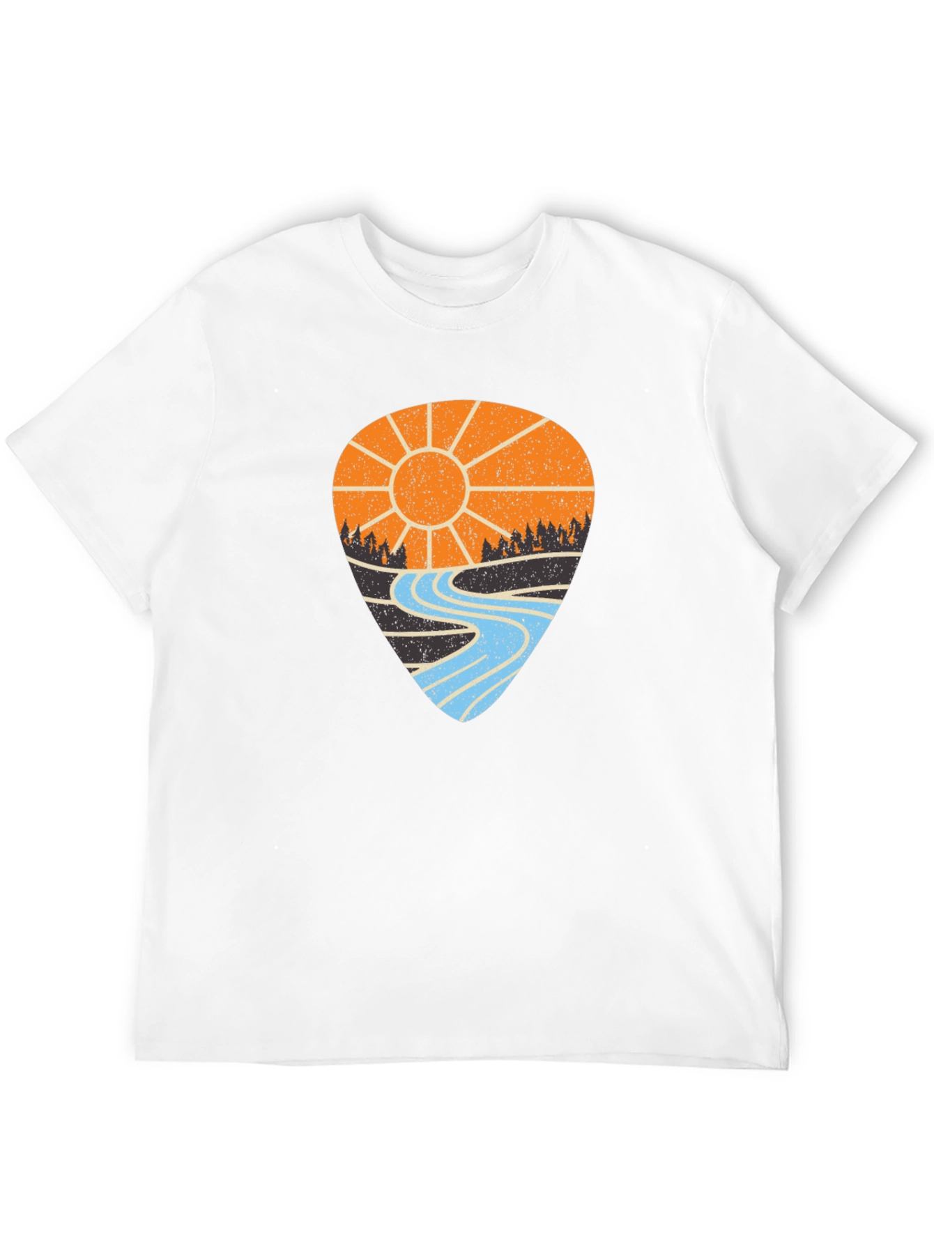 Nature Scene Graphic Tee - Black