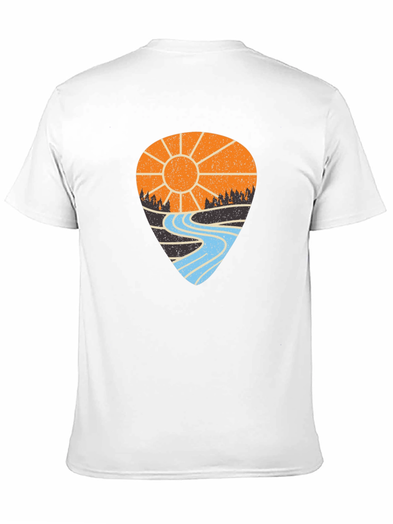 Nature Scene Graphic Tee - Black