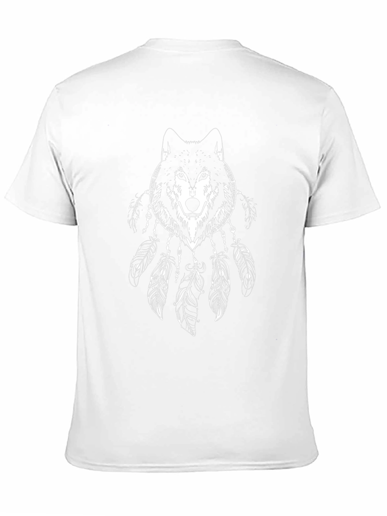 Wolf Dreamcatcher Graphic Tee - Black