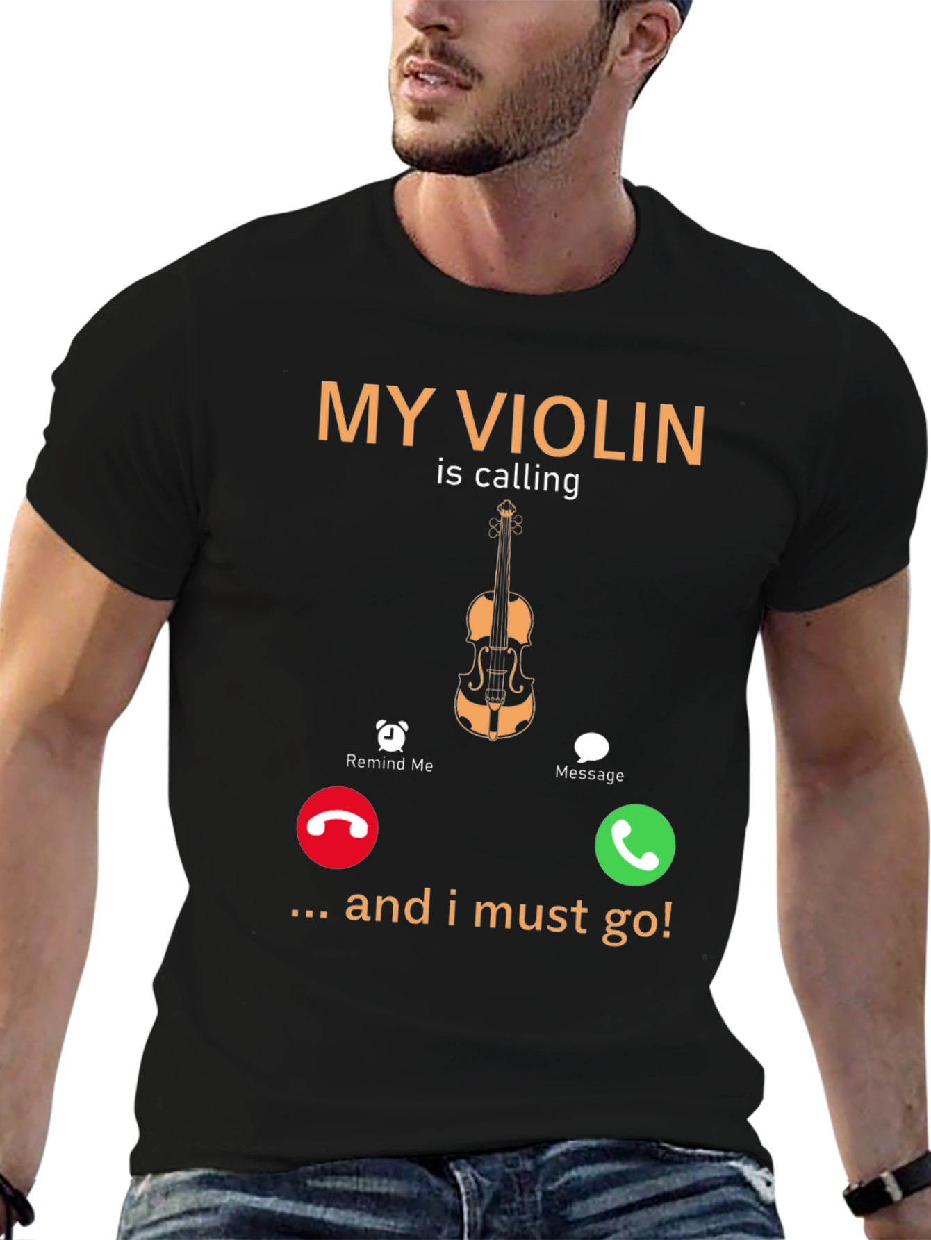 My Violin Is Calling Funny Music T-Shirt