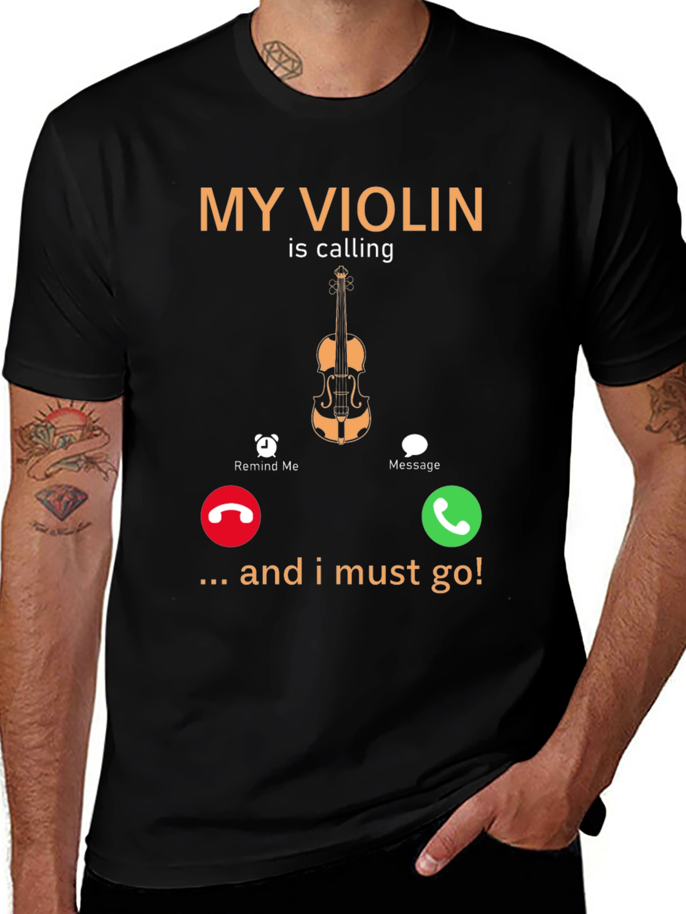 My Violin Is Calling Funny Music T-Shirt