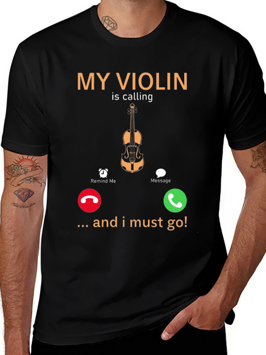 My Violin Is Calling Funny Music T-Shirt