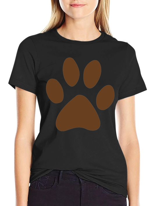 Paw Print Graphic T-Shirt - Casual Style