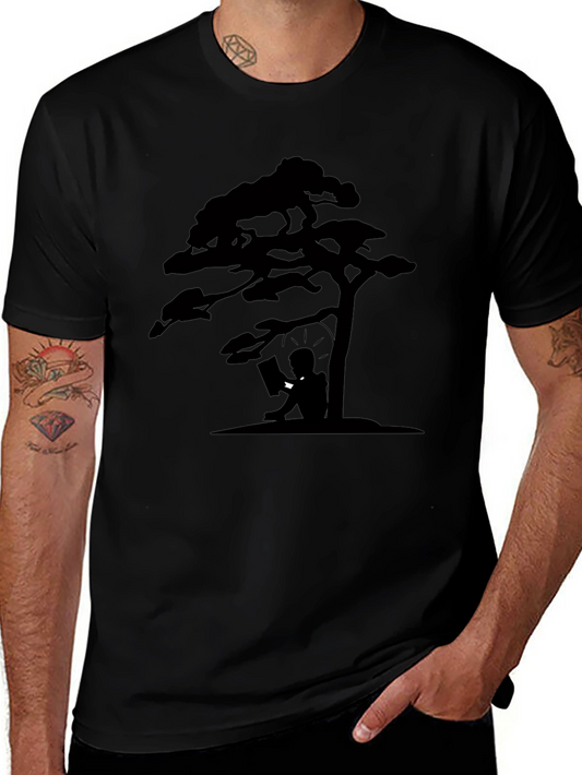 Silhouette Reading Tree Graphic Tee
