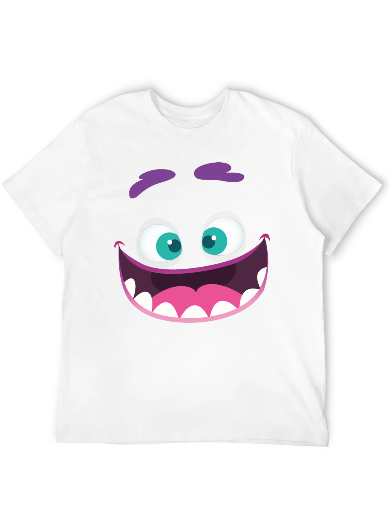 Monster Face Graphic Tee - Fun Cartoon Design