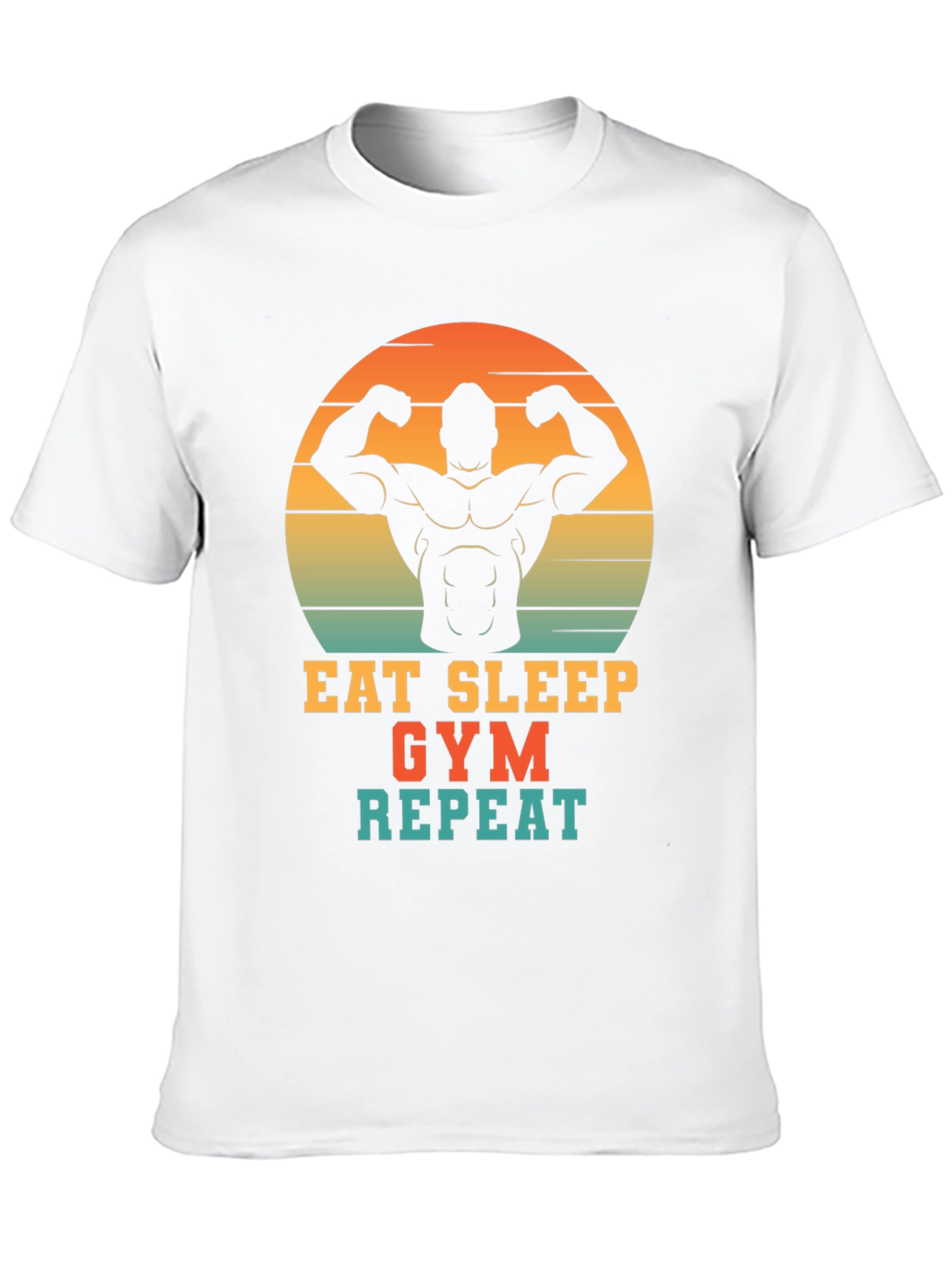 Eat Sleep Gym Repeat Mens Graphic T-Shirt