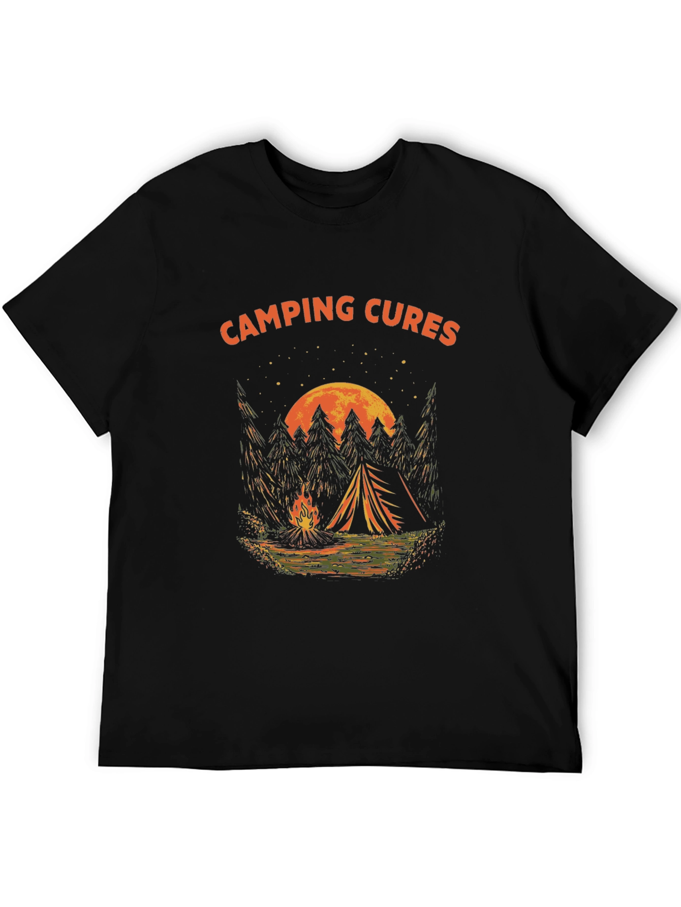 Camping Cures Graphic T-Shirt - Black