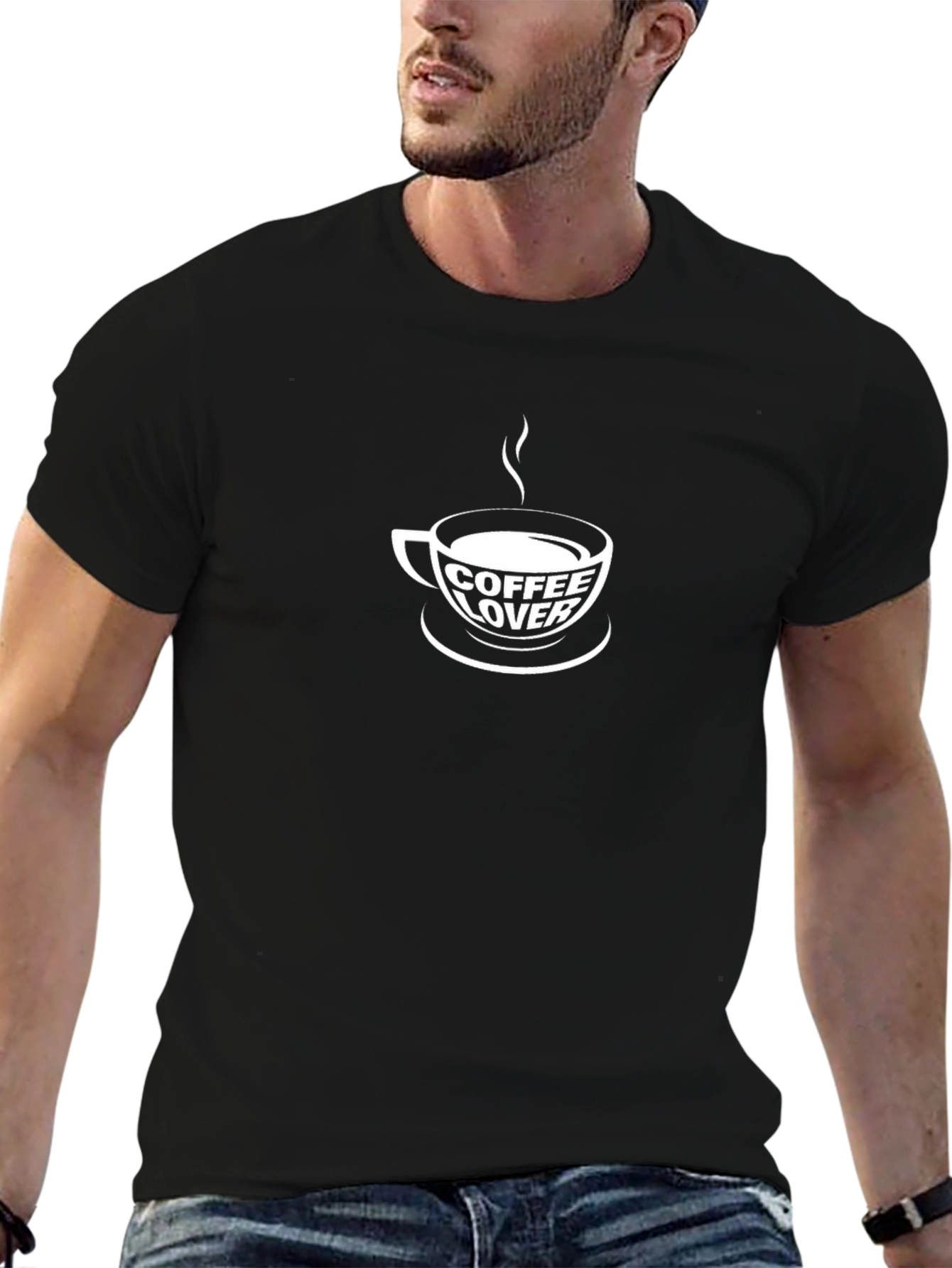 Coffee Lover Graphic Tee - Black