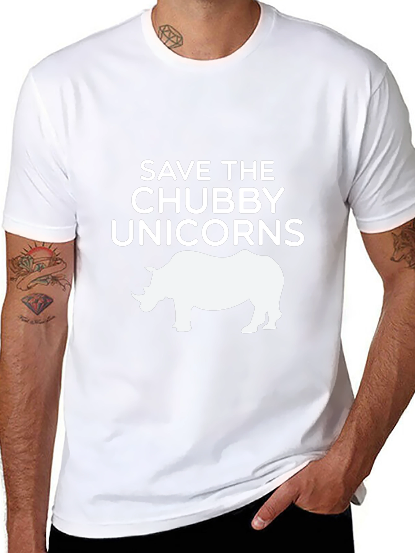 Save the Chubby Unicorns Graphic Tee