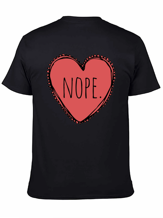 Nope Heart Graphic Novelty T-Shirt
