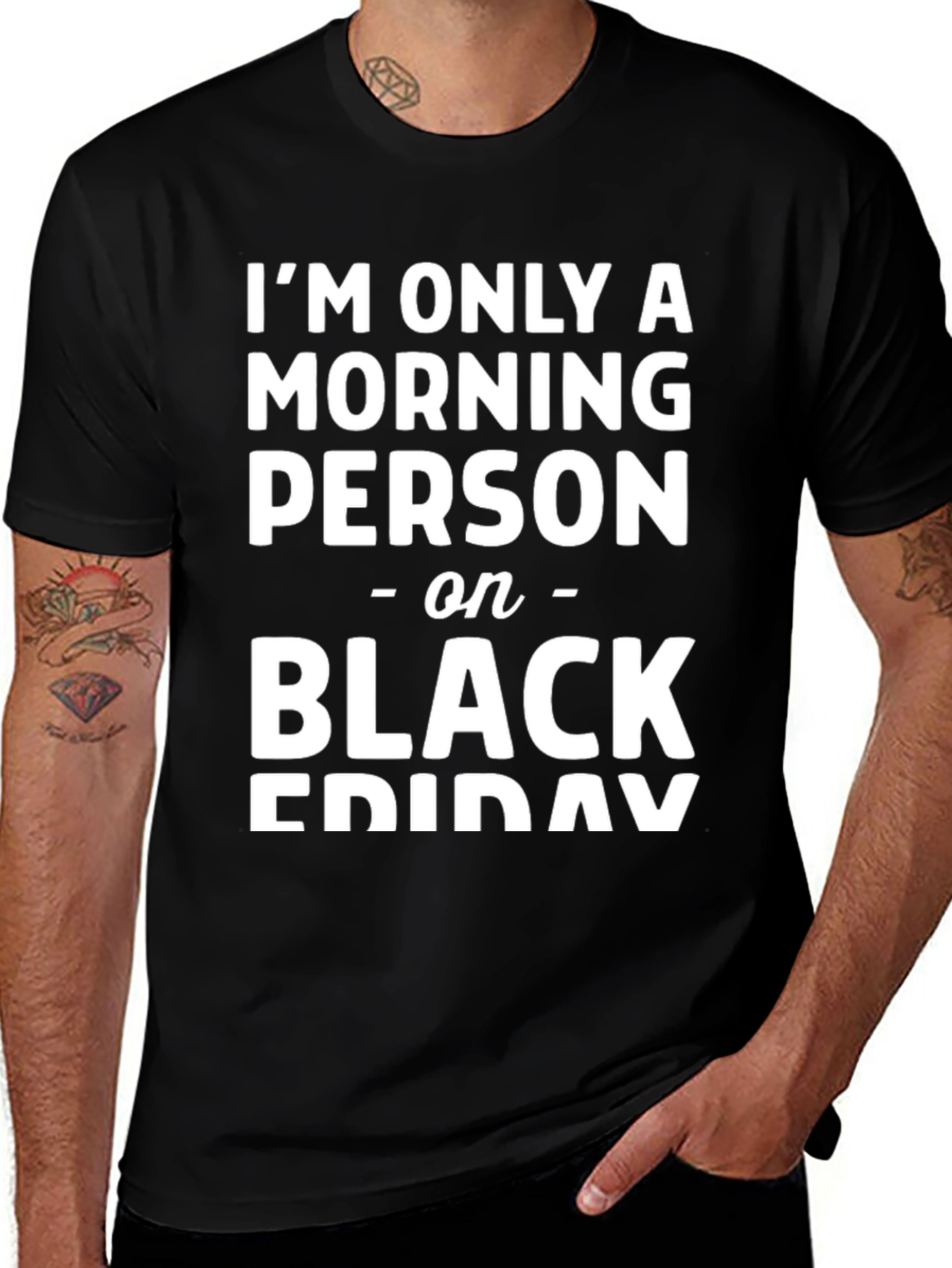Funny Morning Person on Black Friday Graphic Tee