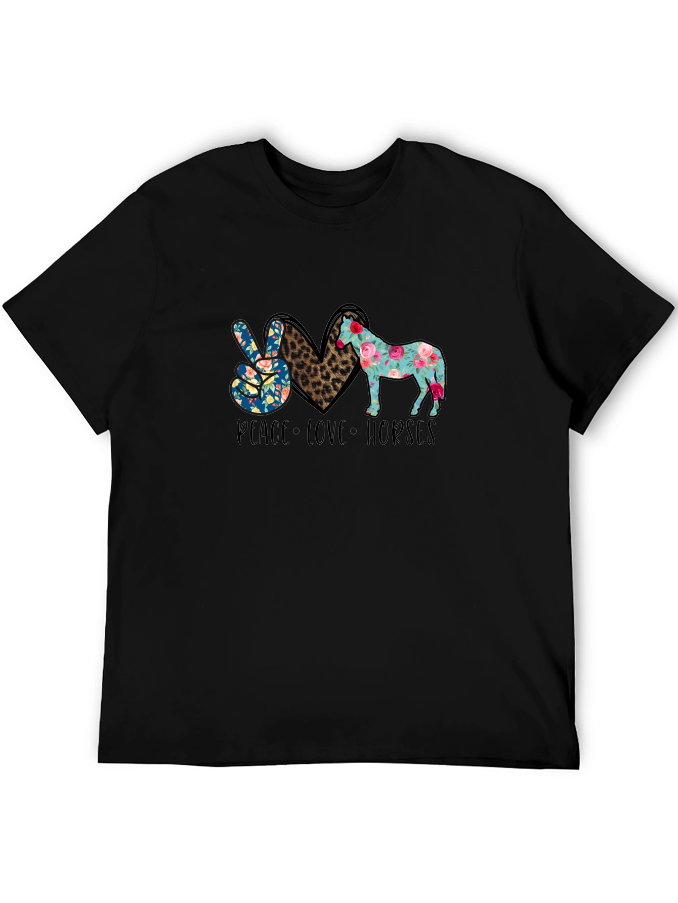 Peace Love Horses Graphic Tee