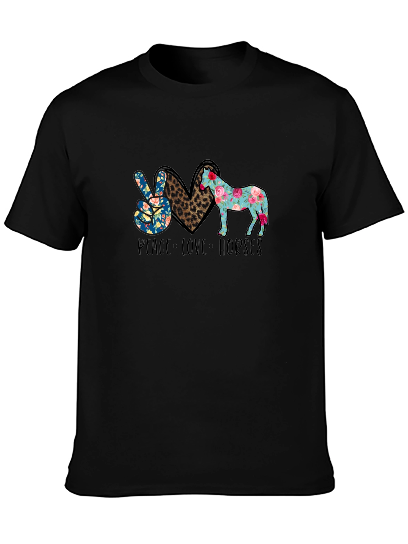 Peace Love Horses Graphic Tee