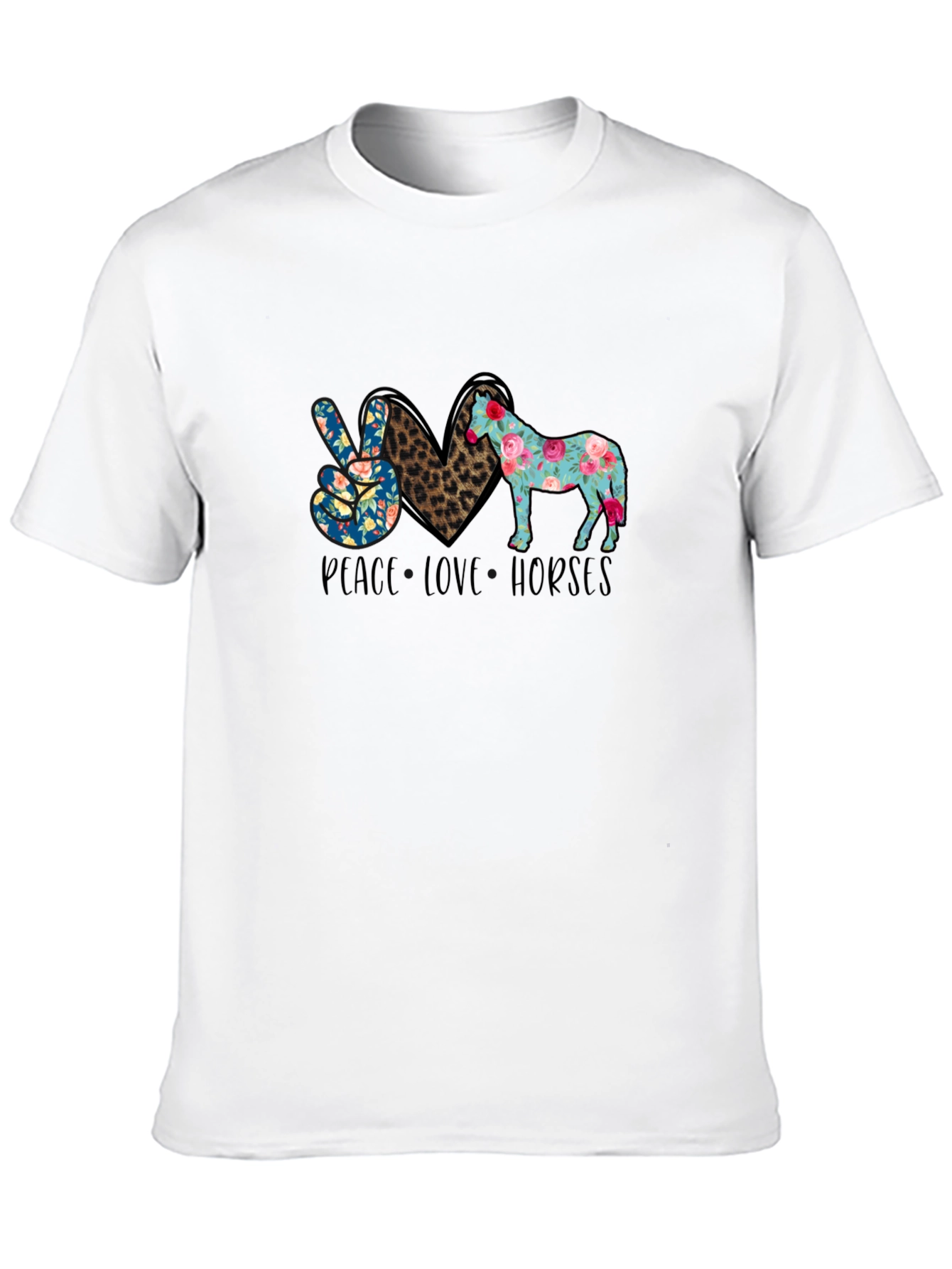 Peace Love Horses Graphic Tee