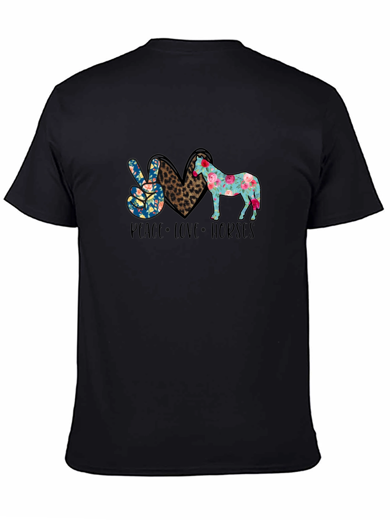 Peace Love Horses Graphic Tee