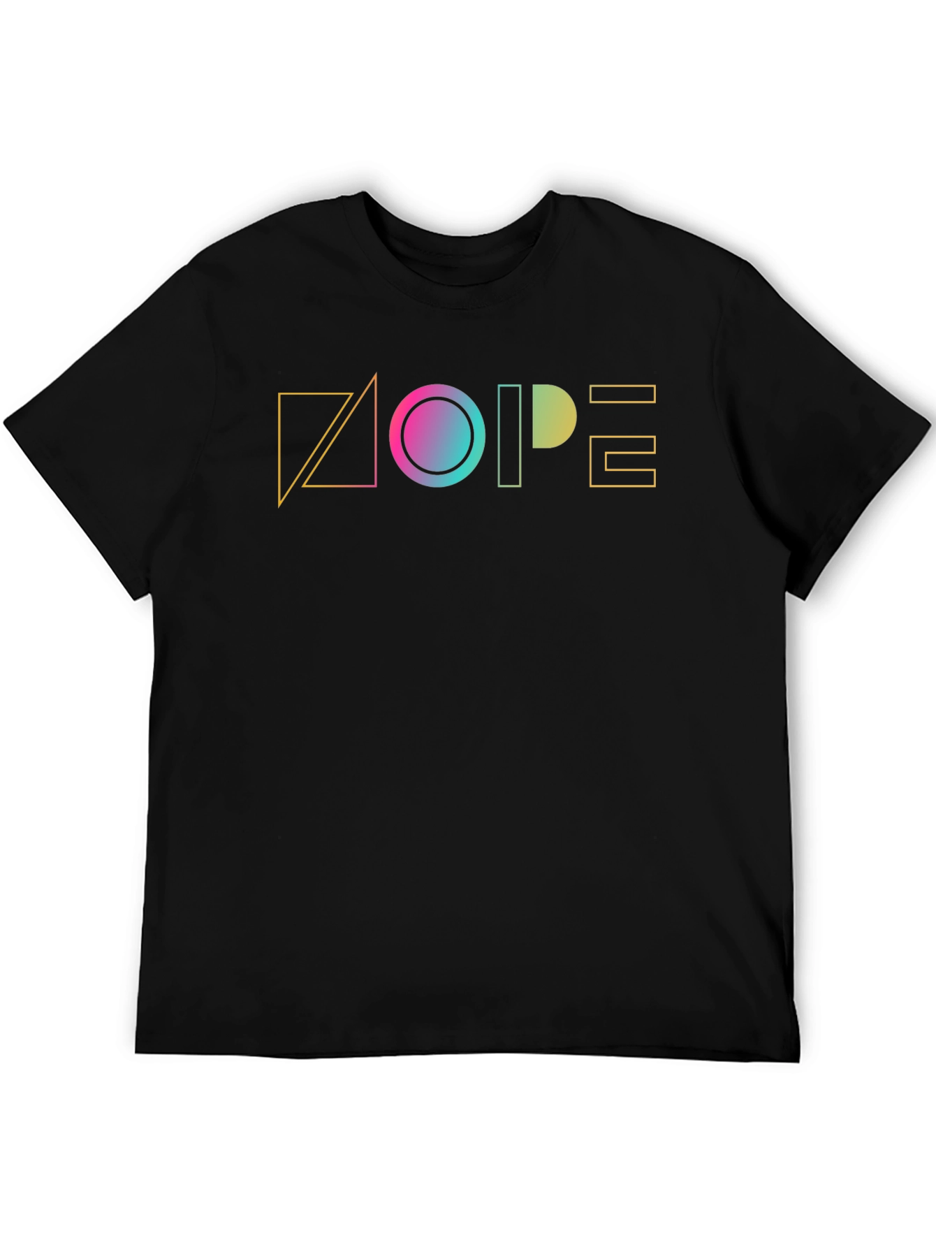 Geometric NOPE Graphic Tee - Modern Casual Style