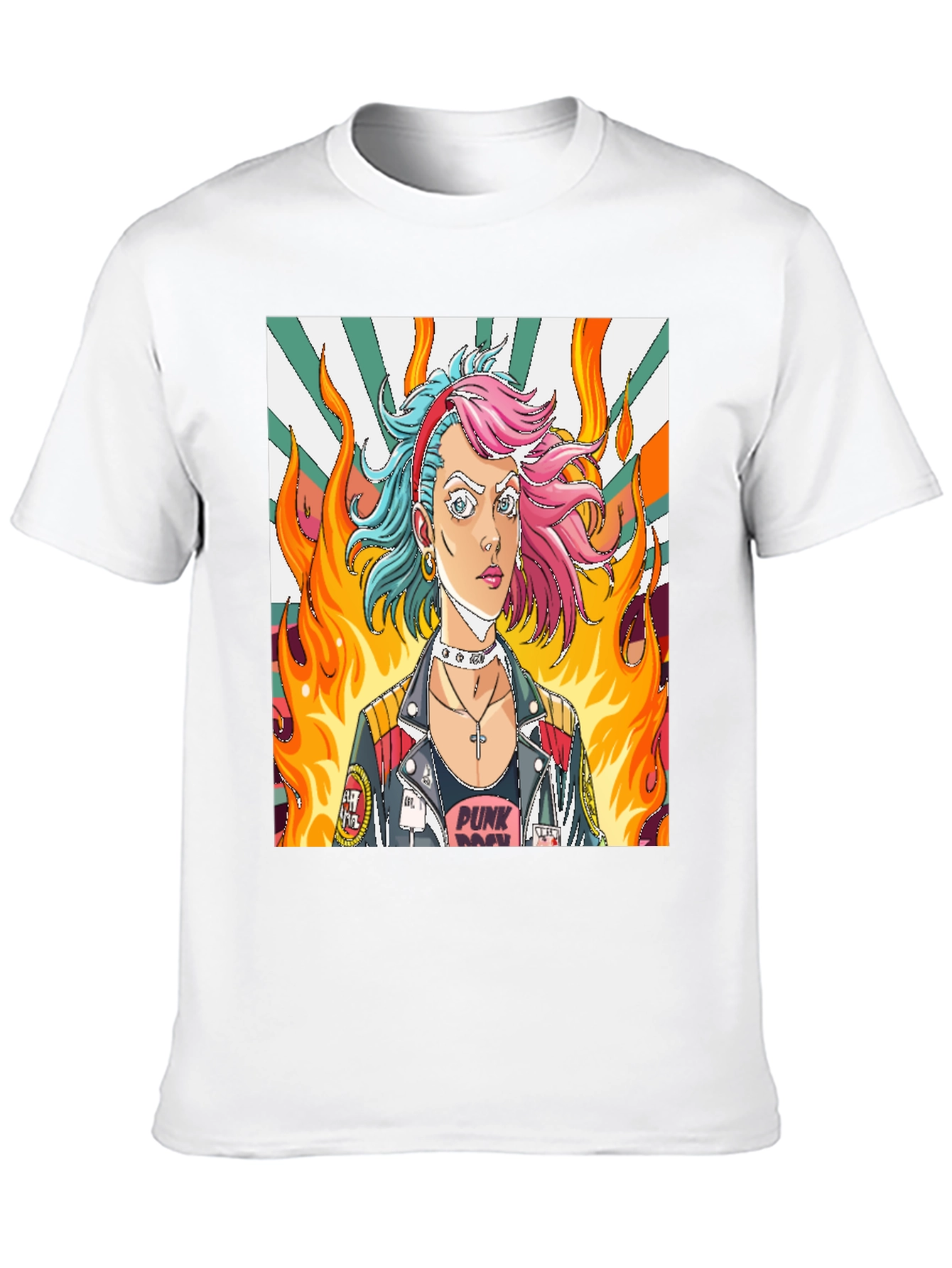 Punk Rock Girl Graphic Tee - Edgy Style