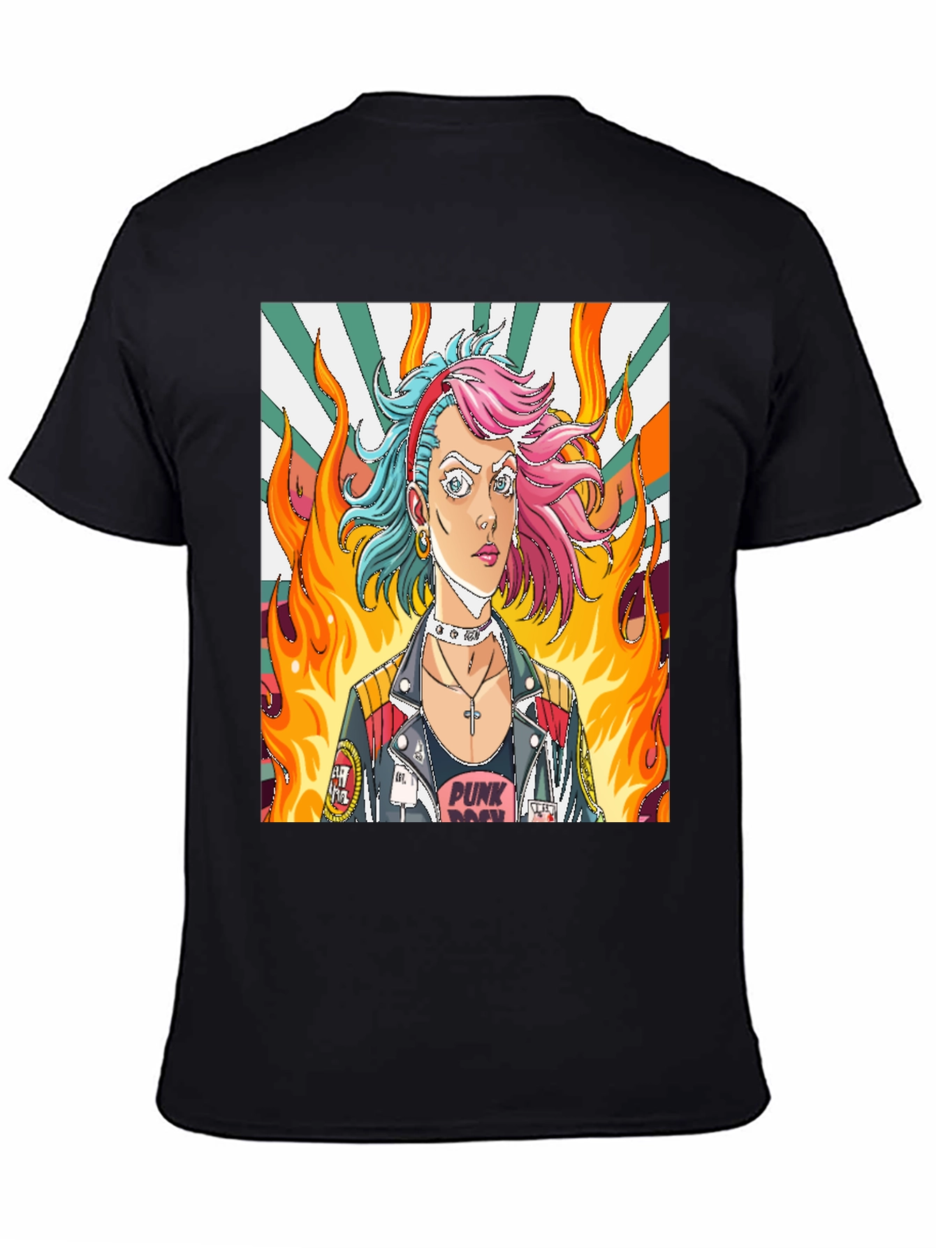 Punk Rock Girl Graphic Tee - Edgy Style