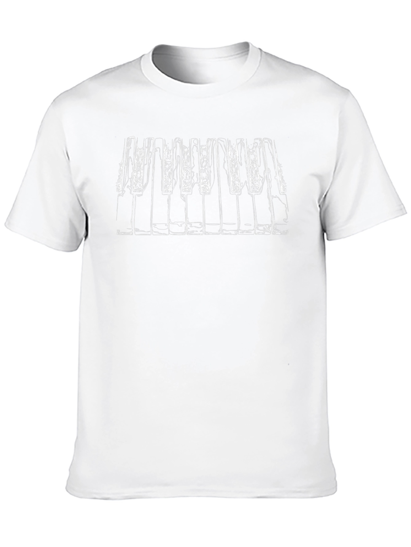 Piano Keys Graphic Black T-Shirt