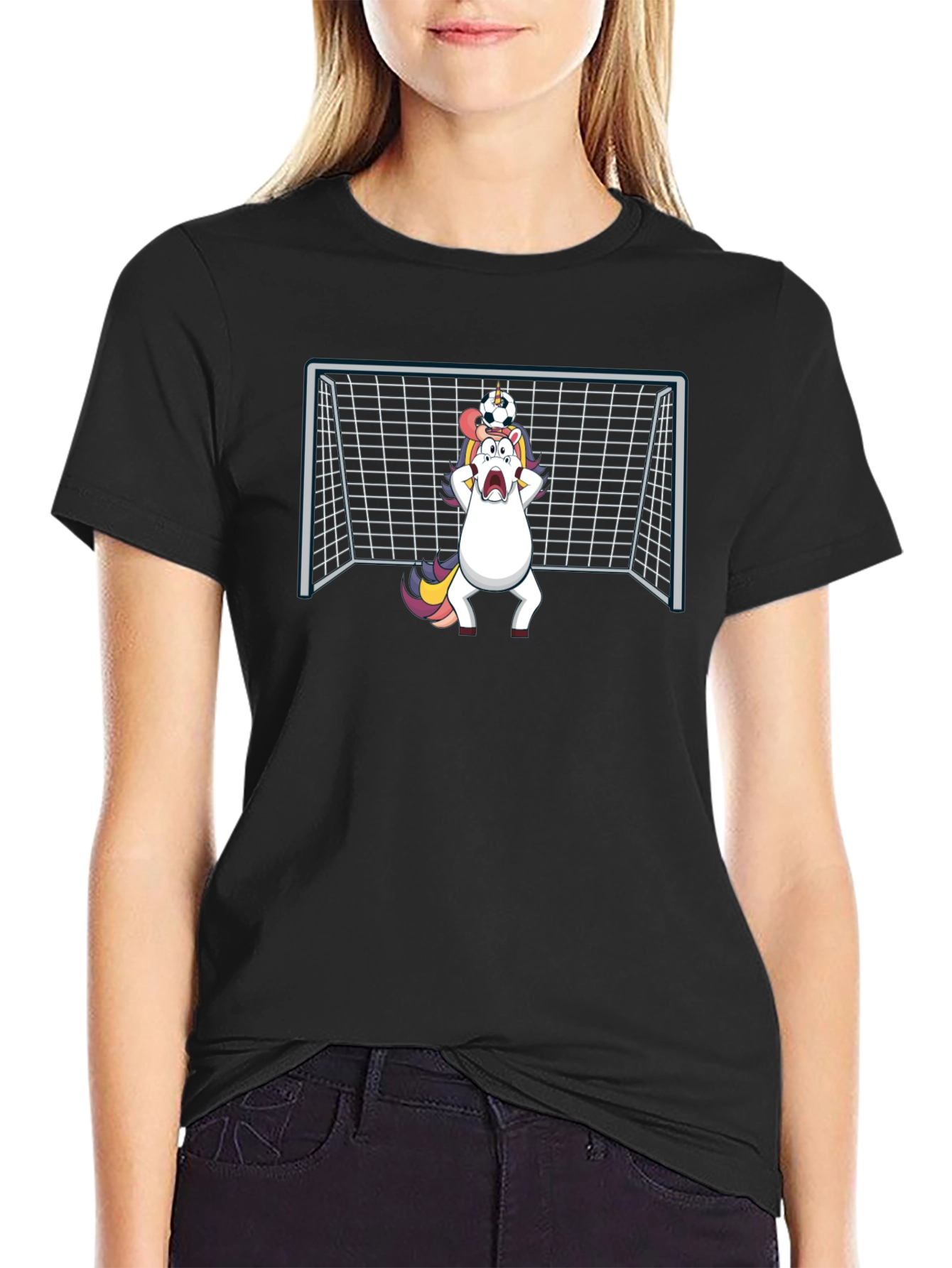 Unicorn Soccer Goalie Graphic Tee