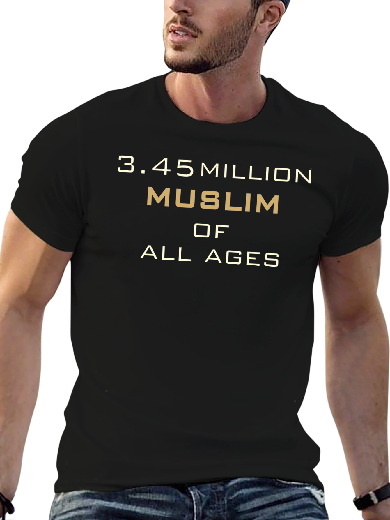 3.45 Million Muslim of All Ages Graphic T-Shirt