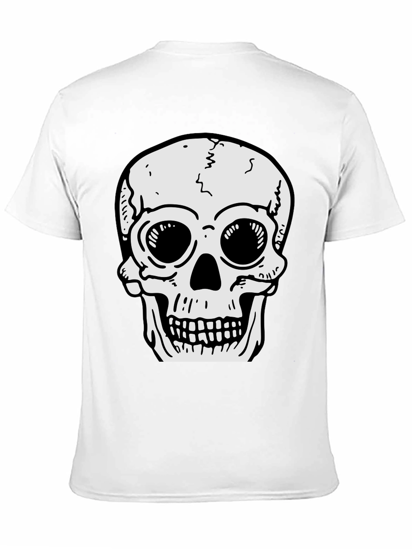 Skull Graphic Tee - Mens Black Cotton T-Shirt