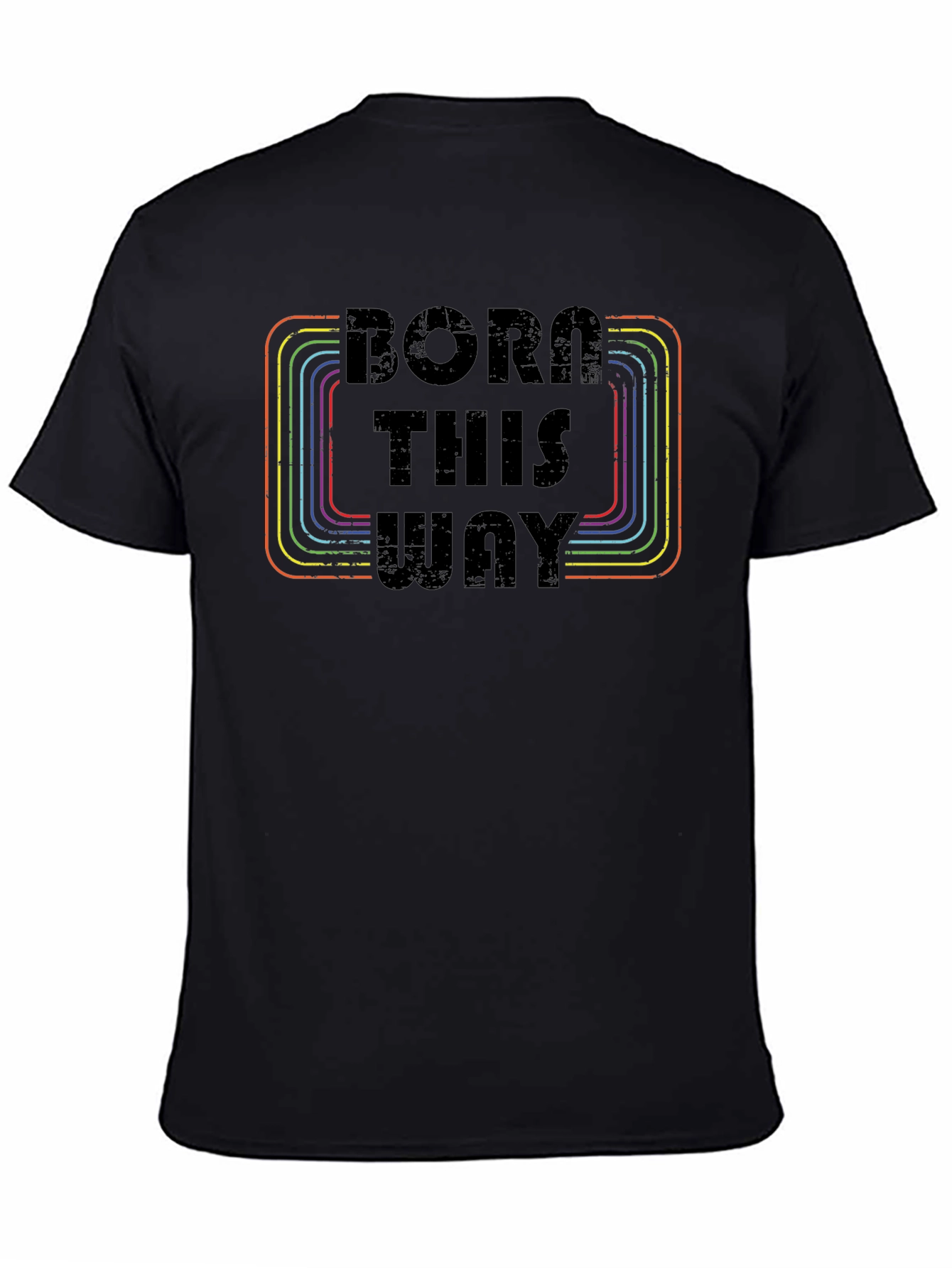 Born This Way Retro Rainbow Graphic Tee