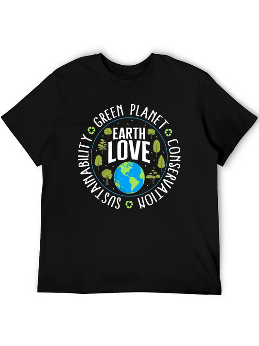 Earth Love Graphic T-Shirt - Sustainable Planet Tee