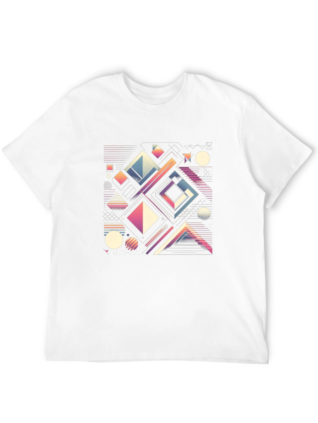 Geometric Pattern T-Shirt - Retro Modern Style