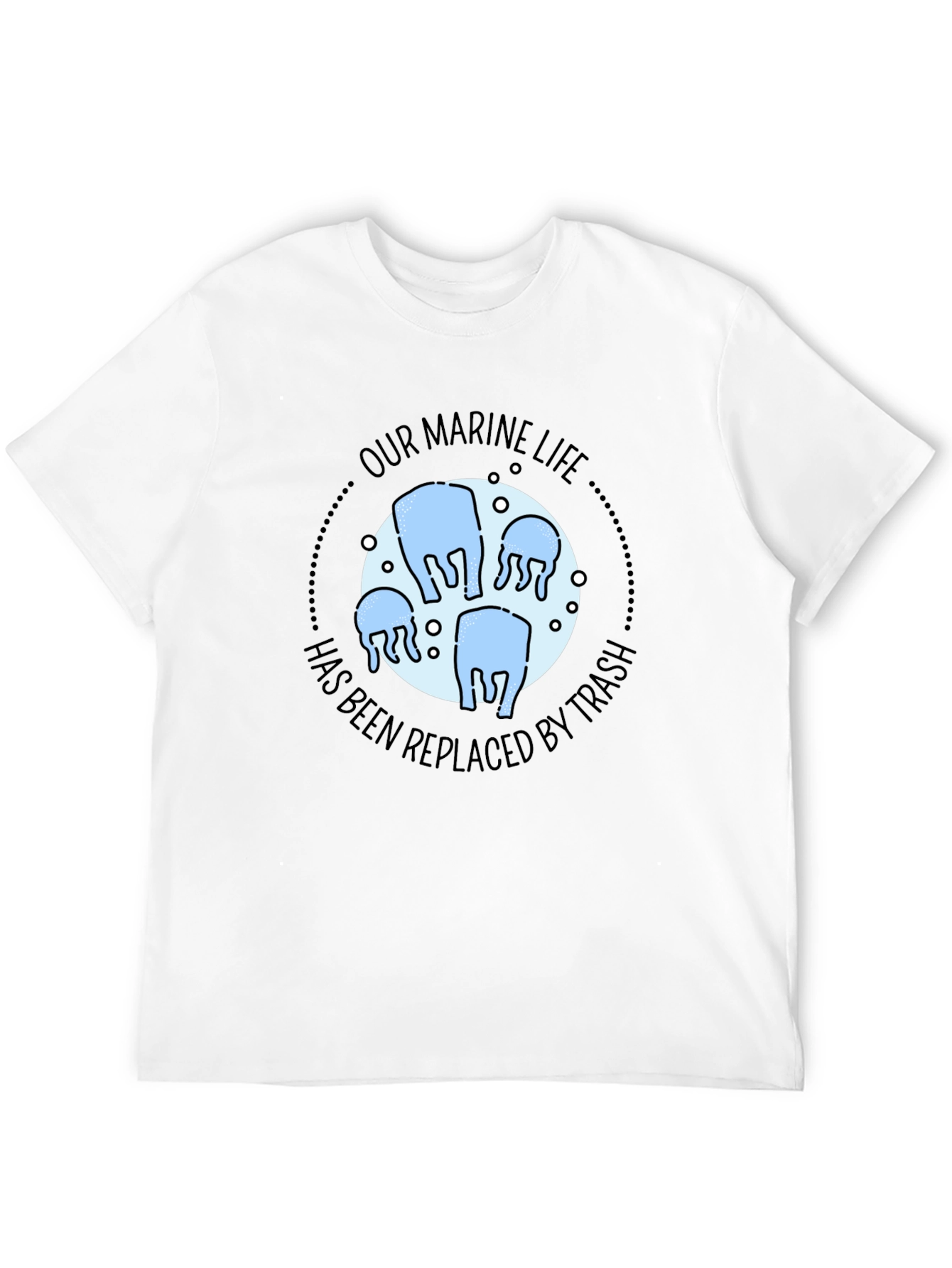 Marine Life Trash T-Shirt - Ocean Conservation Tee