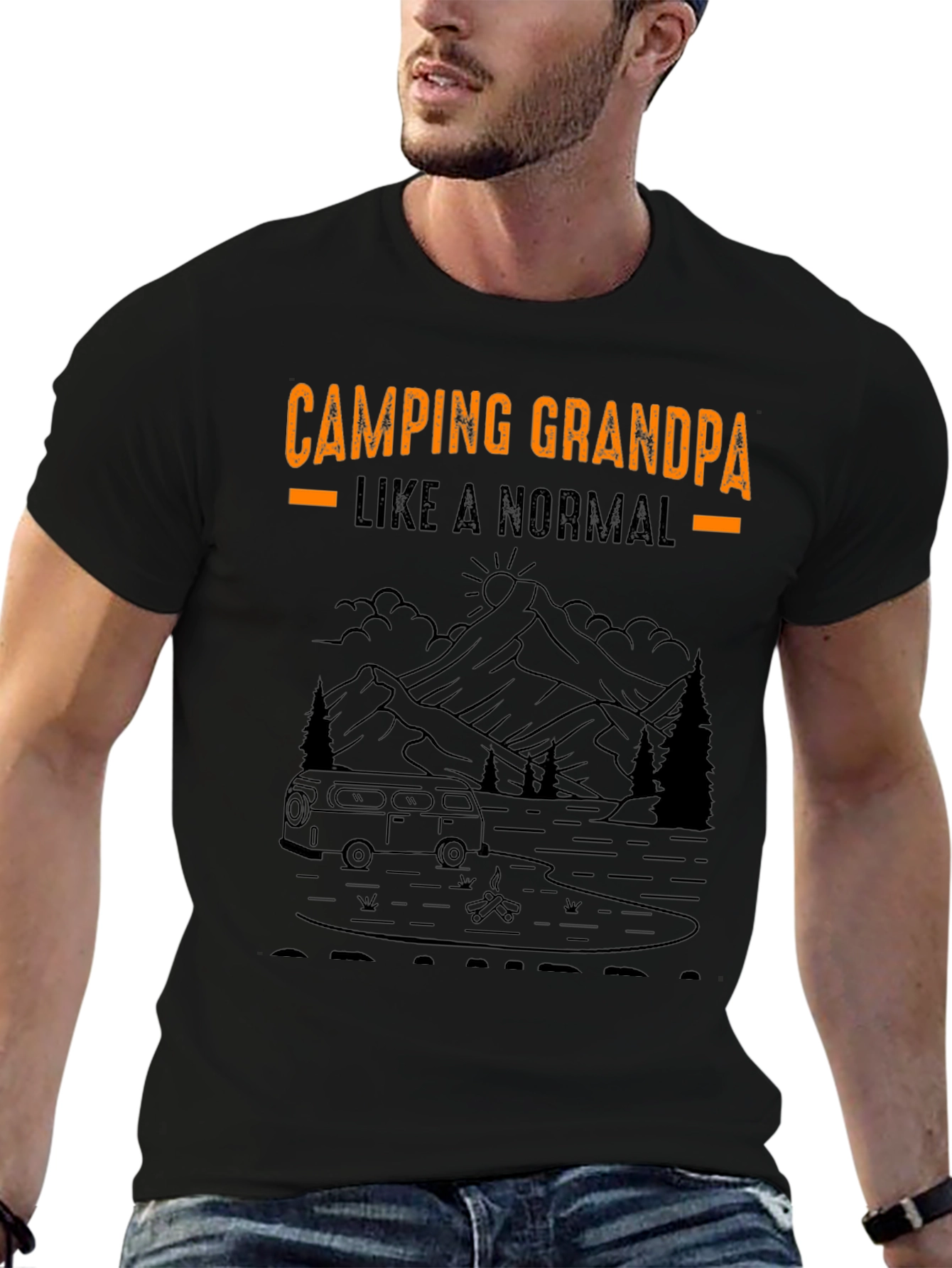 Camping Grandpa Graphic Tee