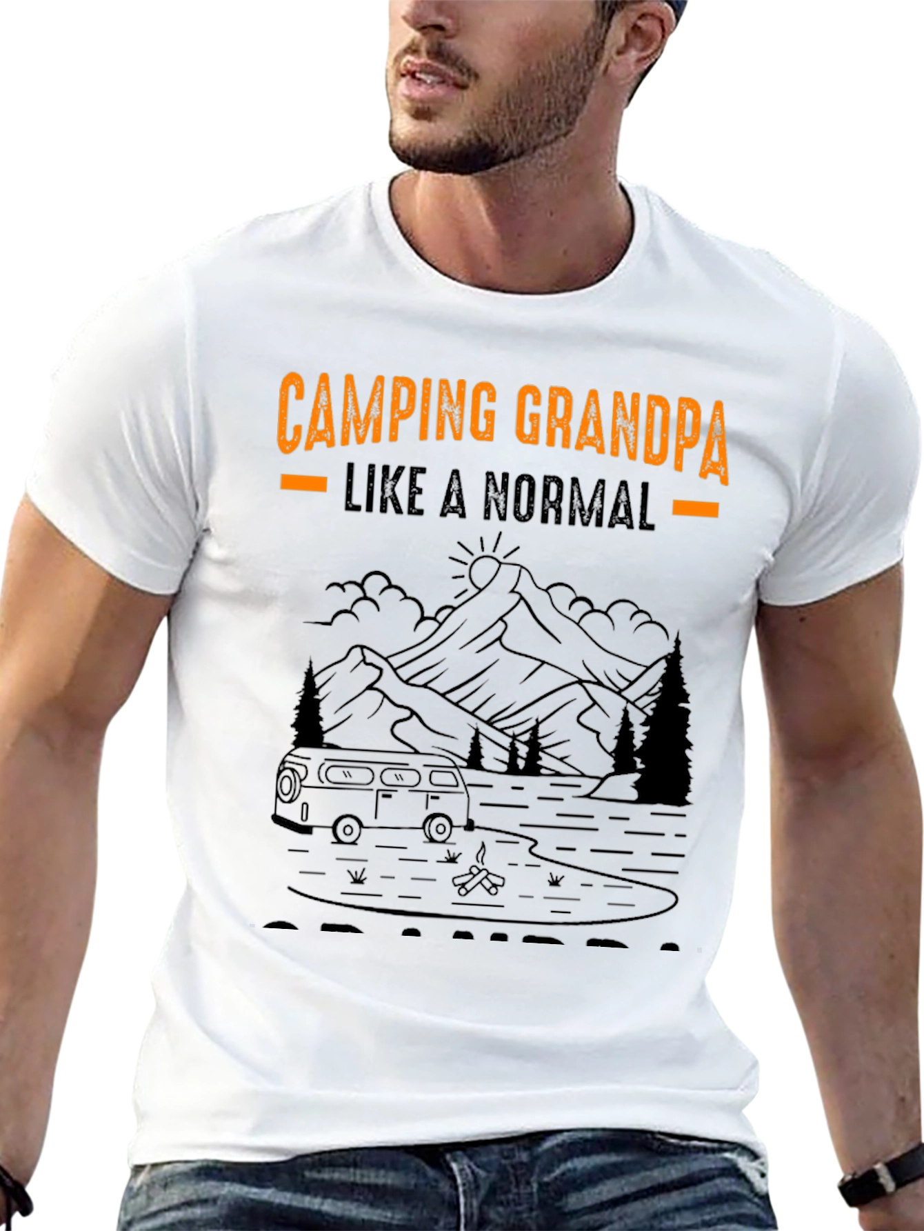 Camping Grandpa Graphic Tee
