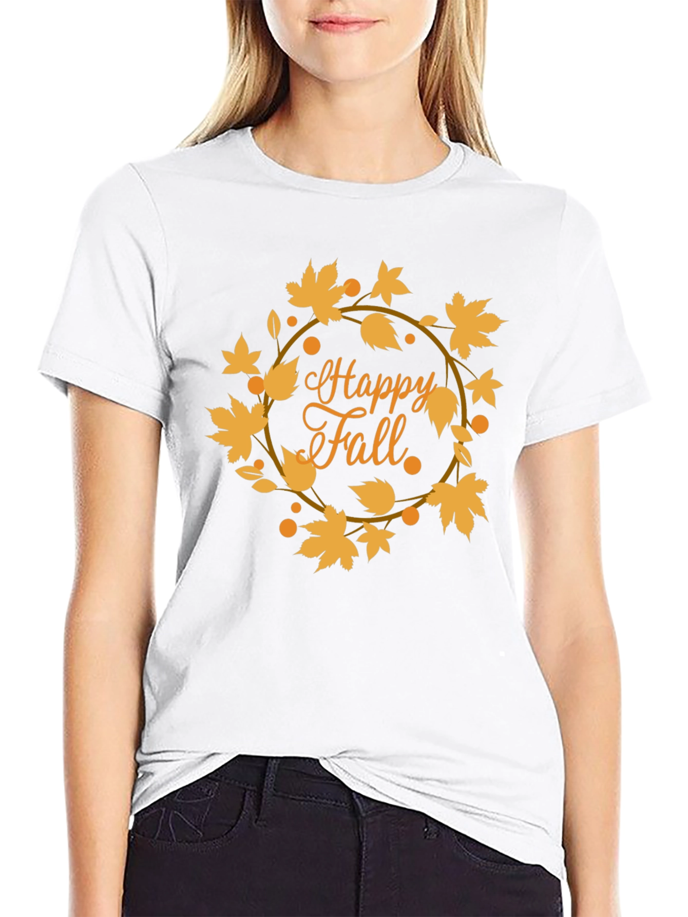 Happy Fall Graphic Tee - Black