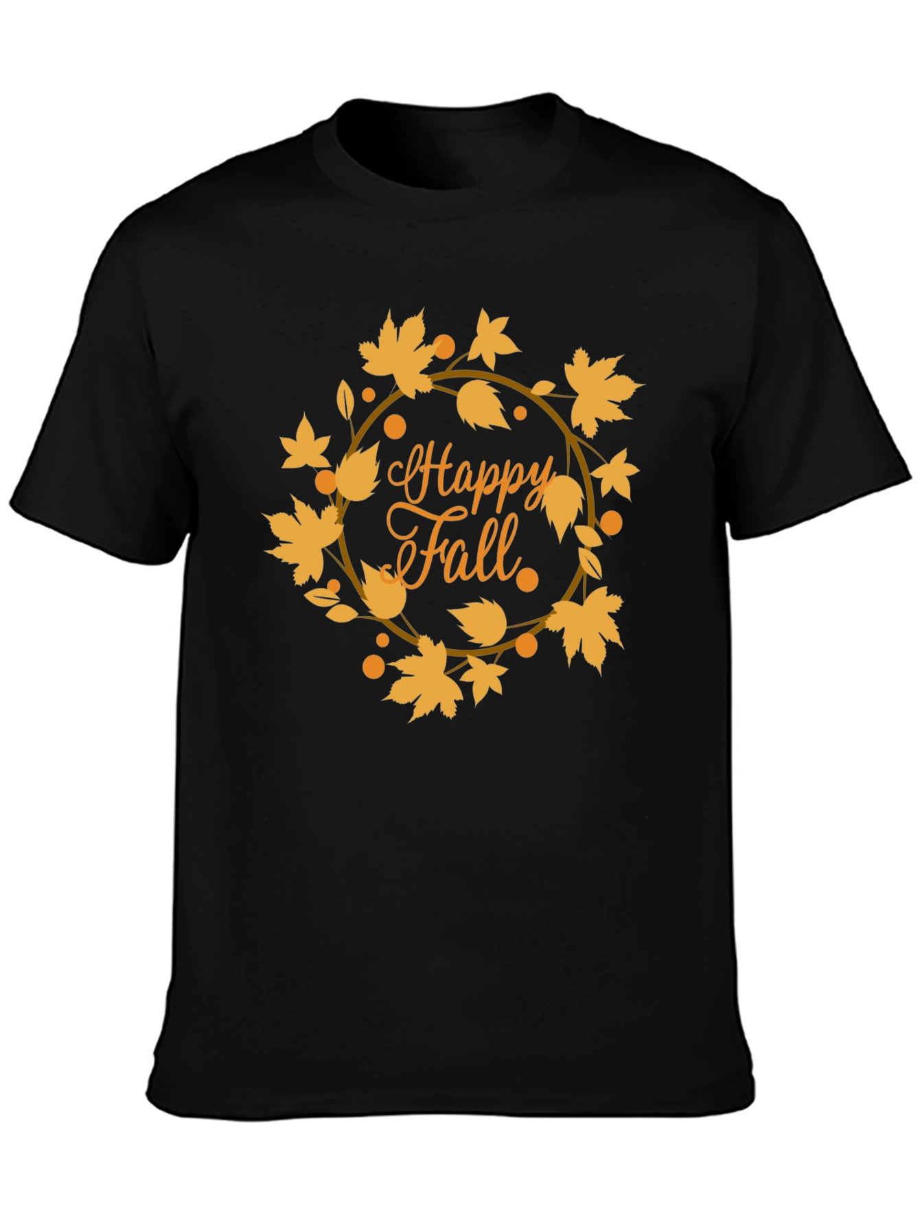 Happy Fall Graphic Tee - Black