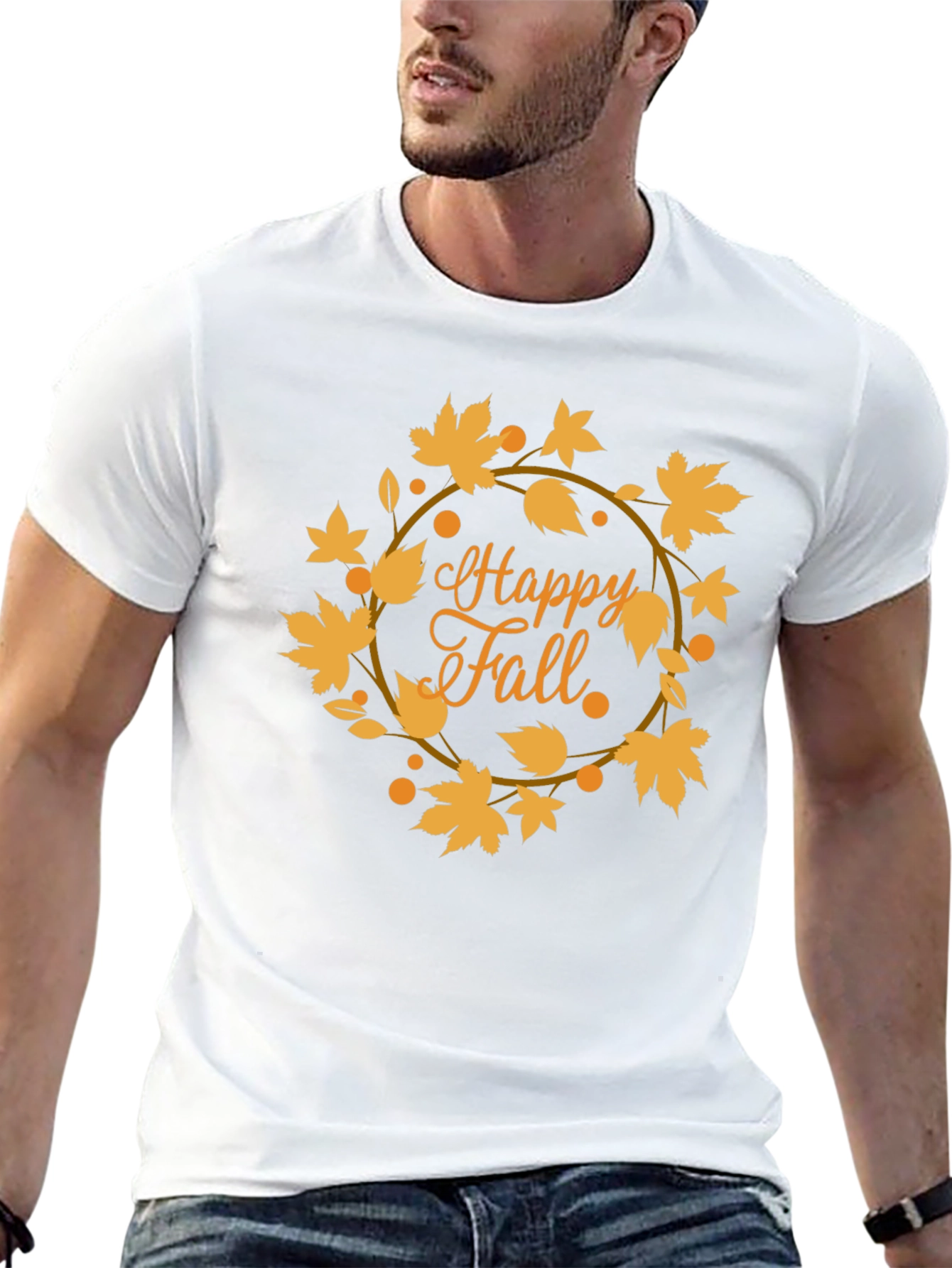Happy Fall Graphic Tee - Black