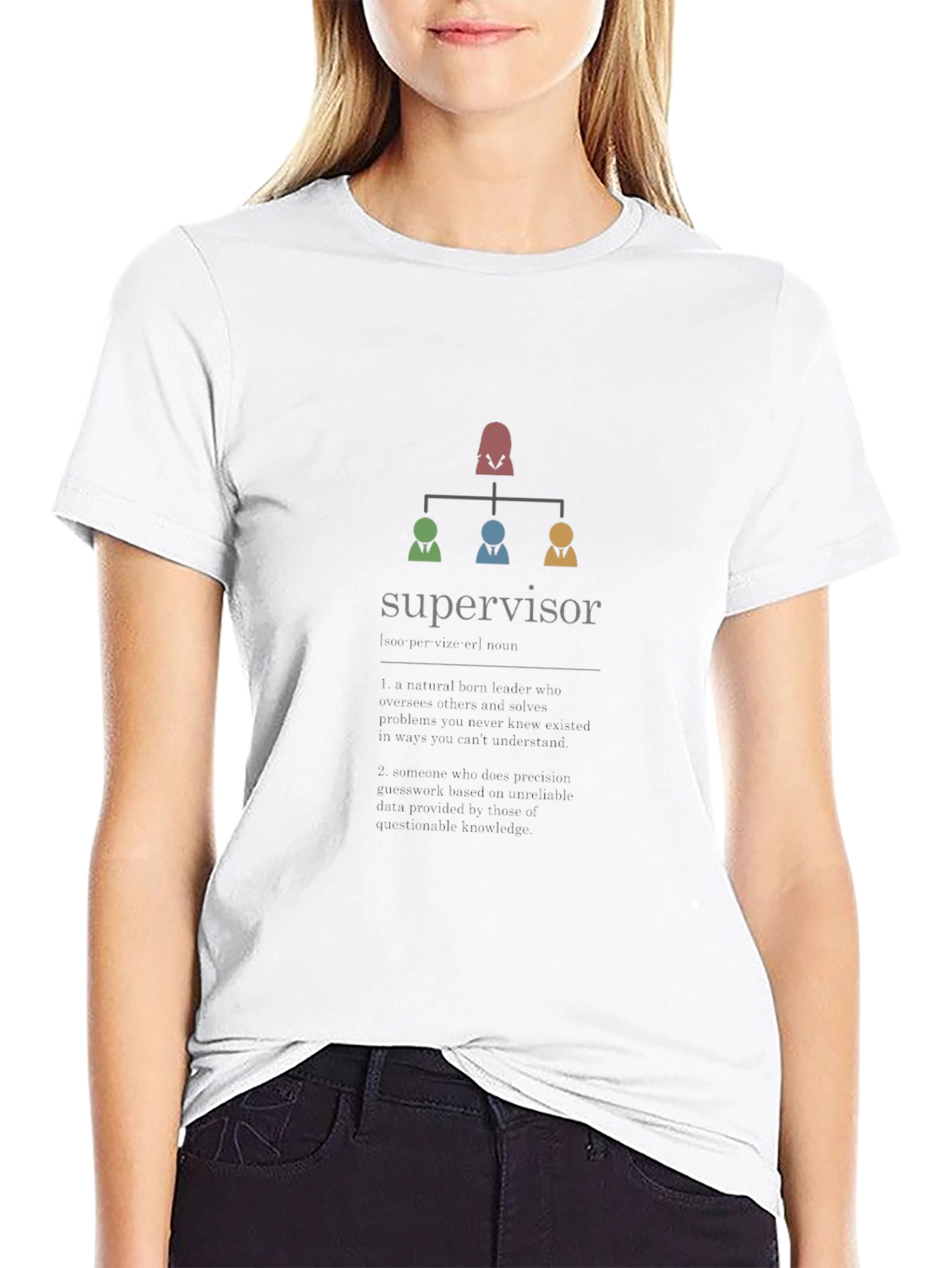 Supervisor Hierarchy T-Shirt - Black Cotton Tee