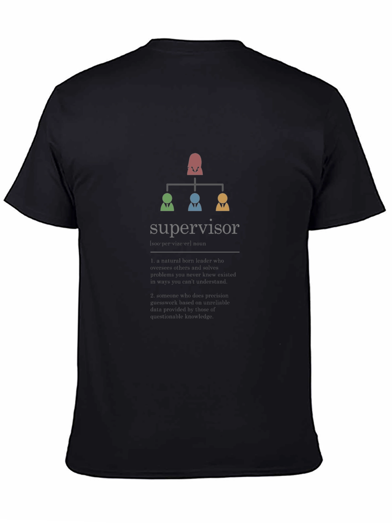 Supervisor Hierarchy T-Shirt - Black Cotton Tee