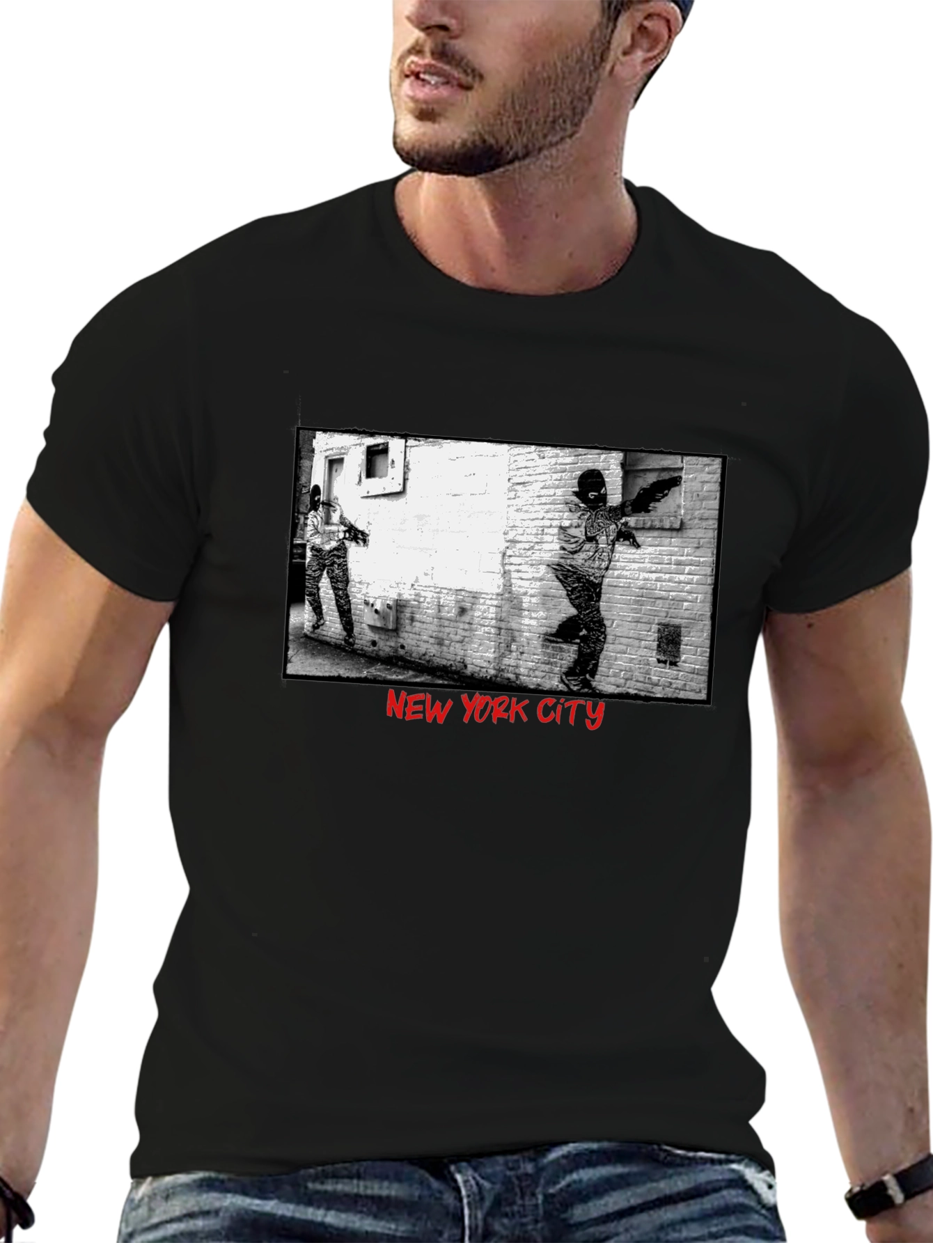 New York City Graphic Black T-Shirt
