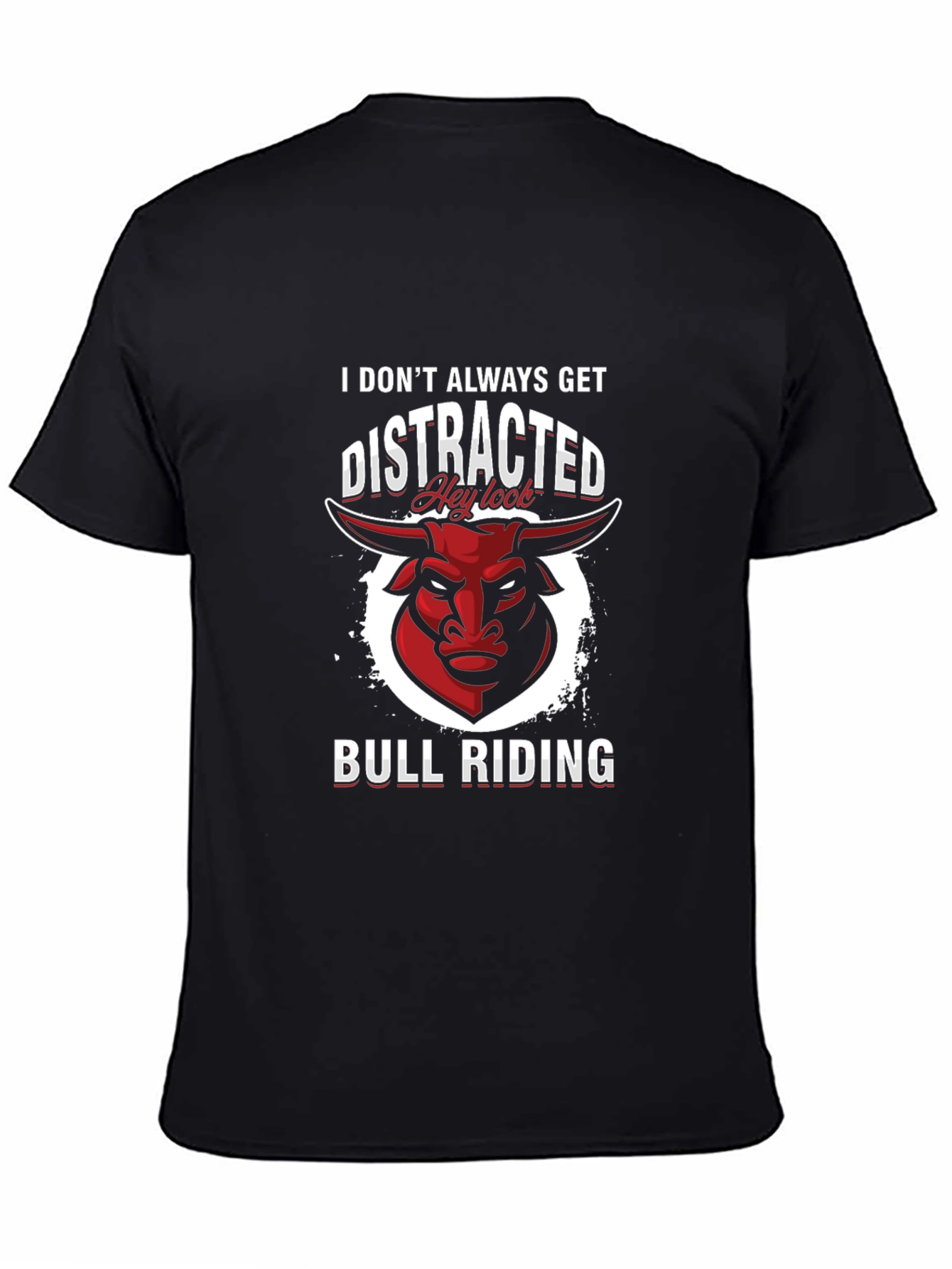 Bull Riding T-Shirt - Distracted Funny Tee