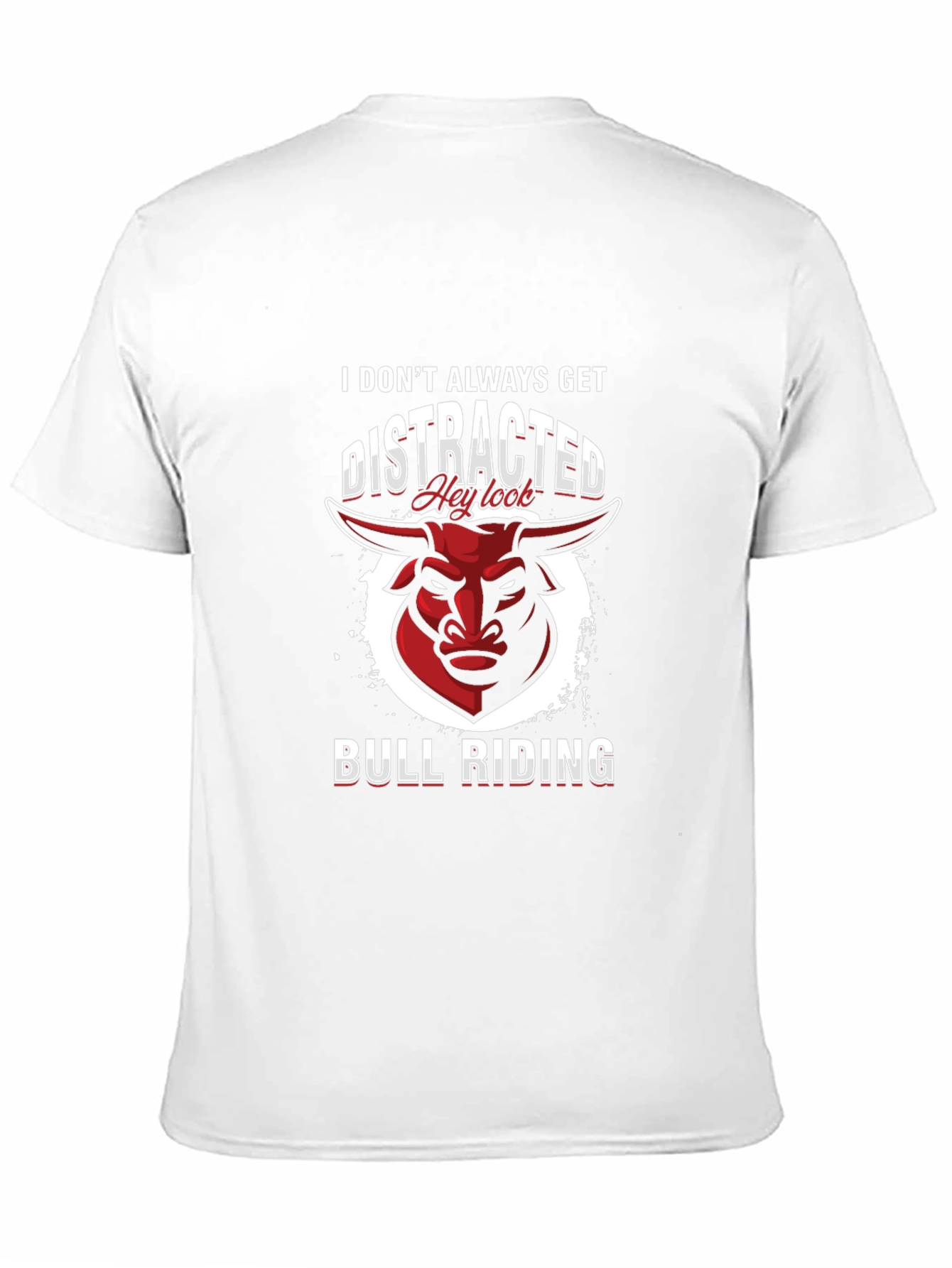 Bull Riding T-Shirt - Distracted Funny Tee