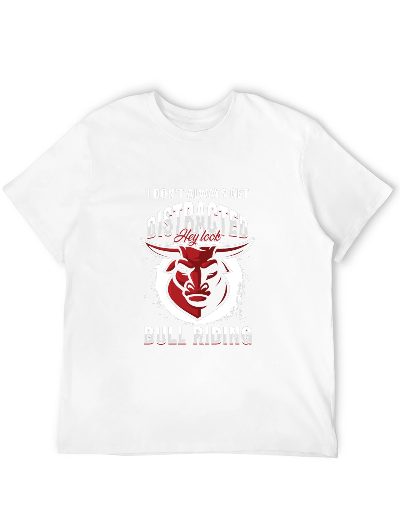Bull Riding T-Shirt - Distracted Funny Tee