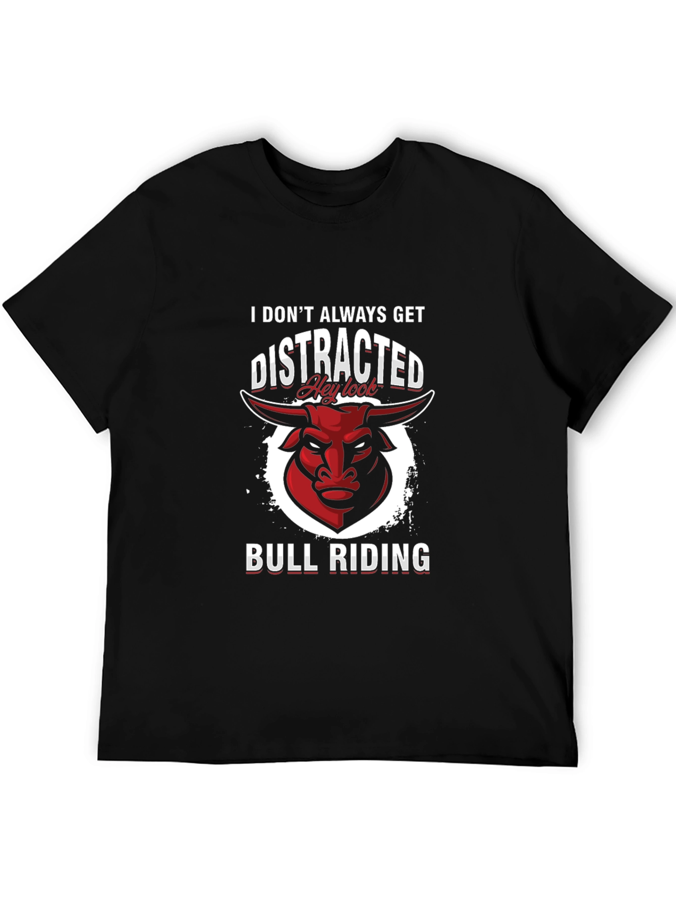 Bull Riding T-Shirt - Distracted Funny Tee