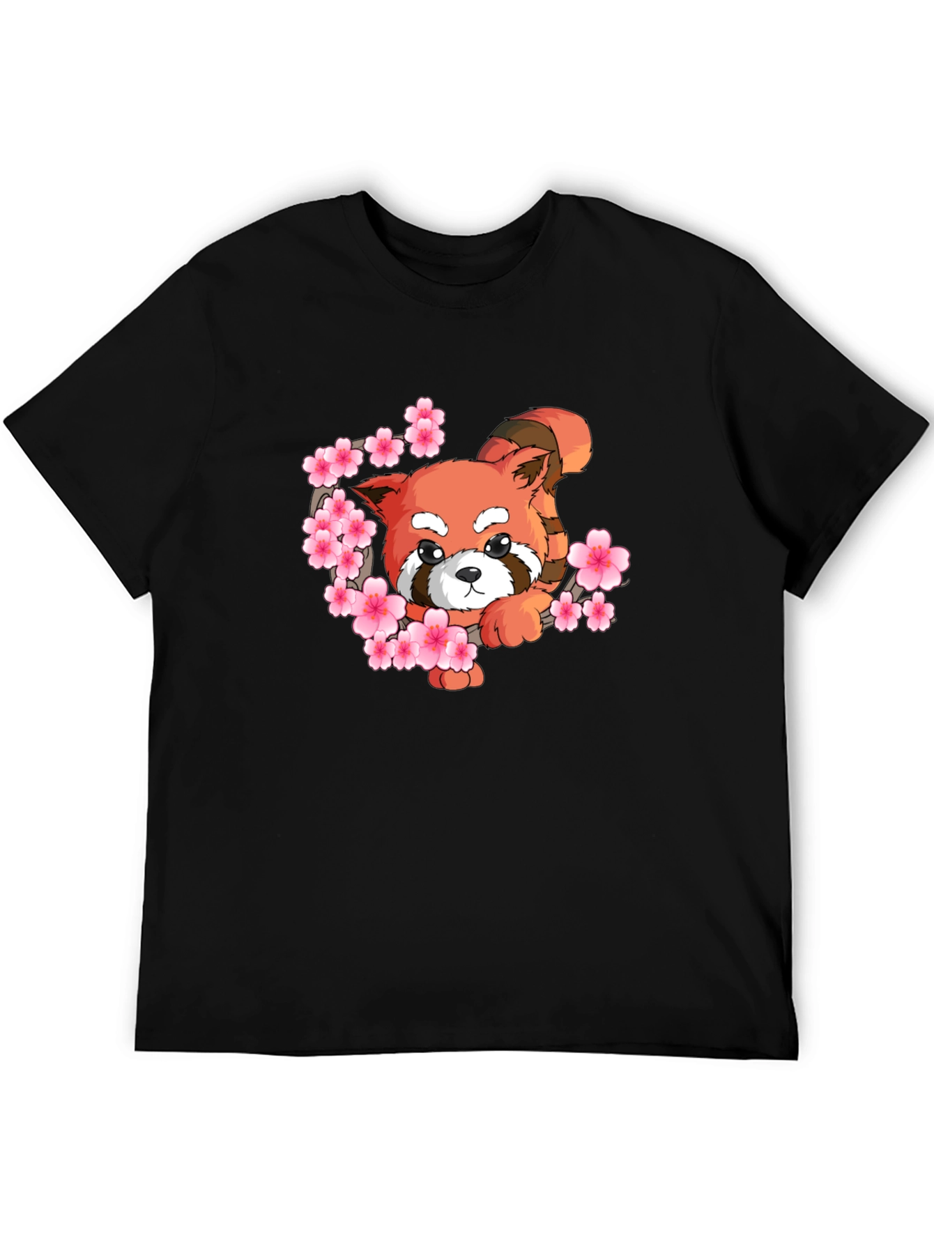 Cute Red Panda Blossom Graphic Tee