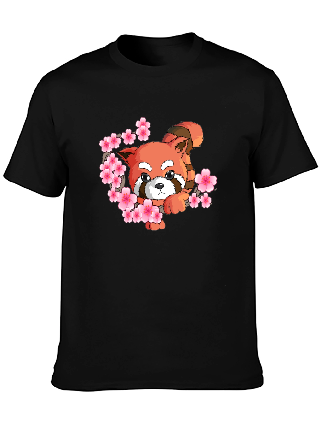 Cute Red Panda Blossom Graphic Tee
